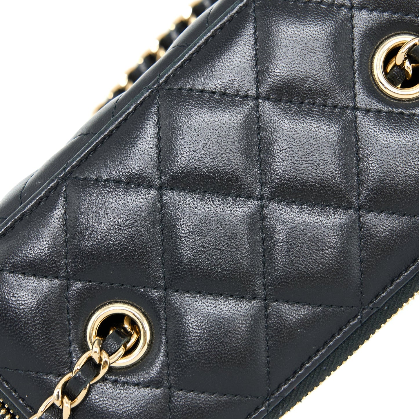 Chanel Long Vanity With Chain Lambskin Black LGHW