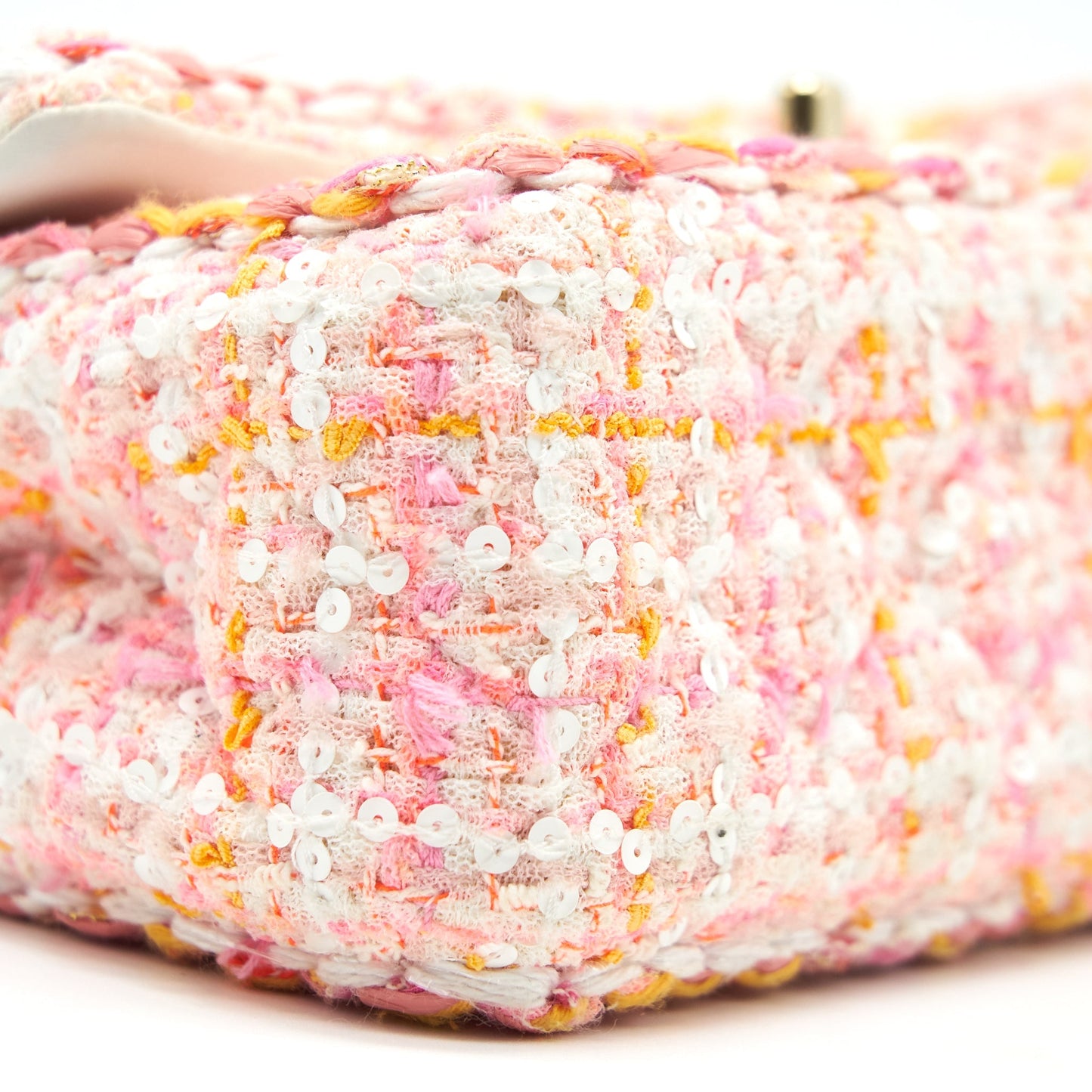 Chanel Tweeds and Fabric Mini Flap Bag Pink