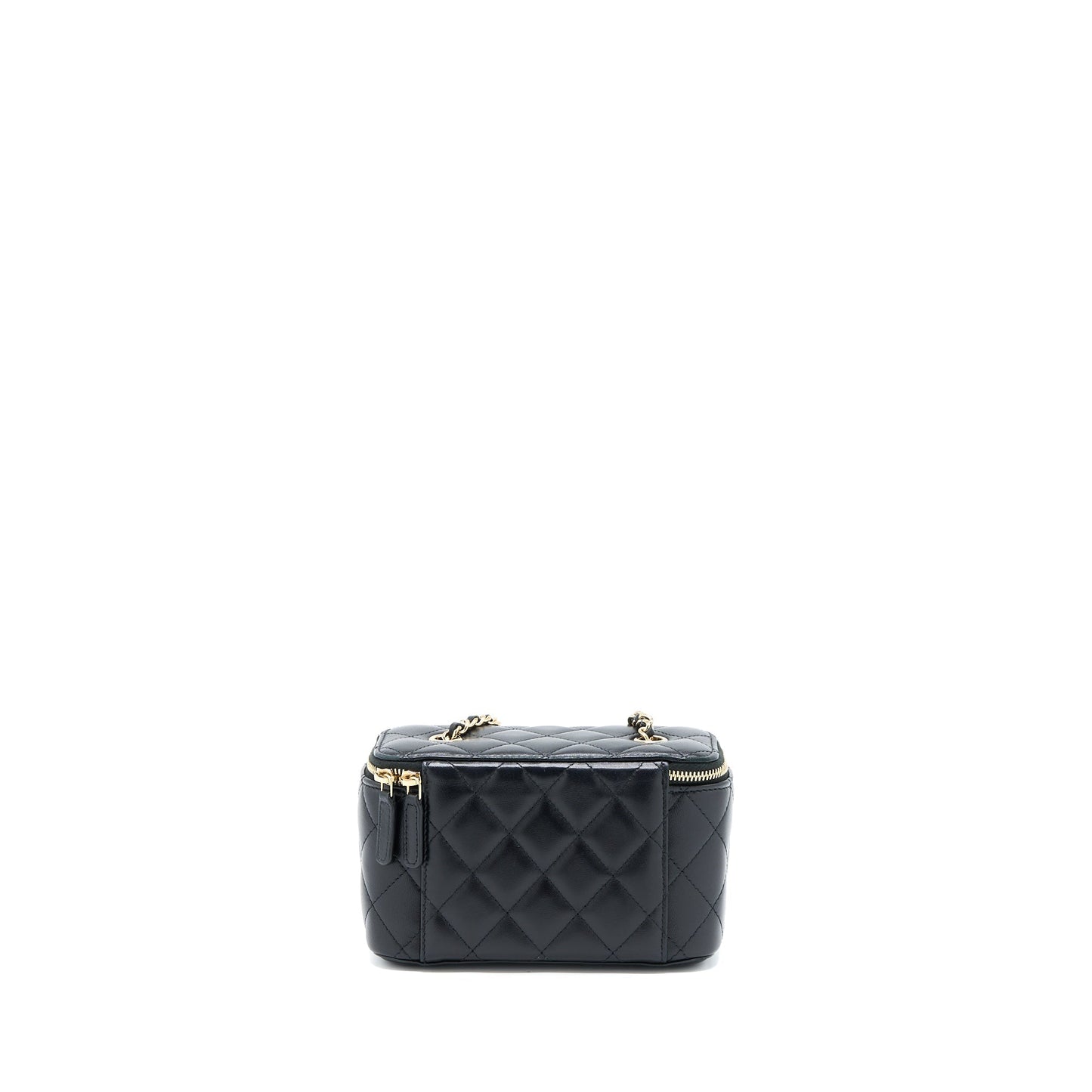 Chanel Long Vanity With Chain Lambskin Black LGHW