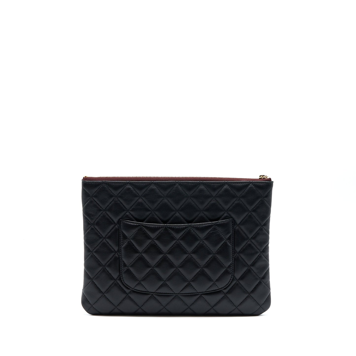 Chanel O Case Pouch Lambskin Black LGHW