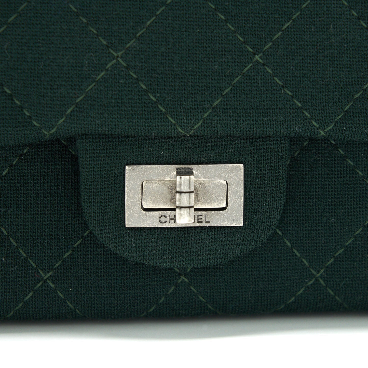 Chanel reissue 2.55 226 Flap Bag fabric Dark green SHW