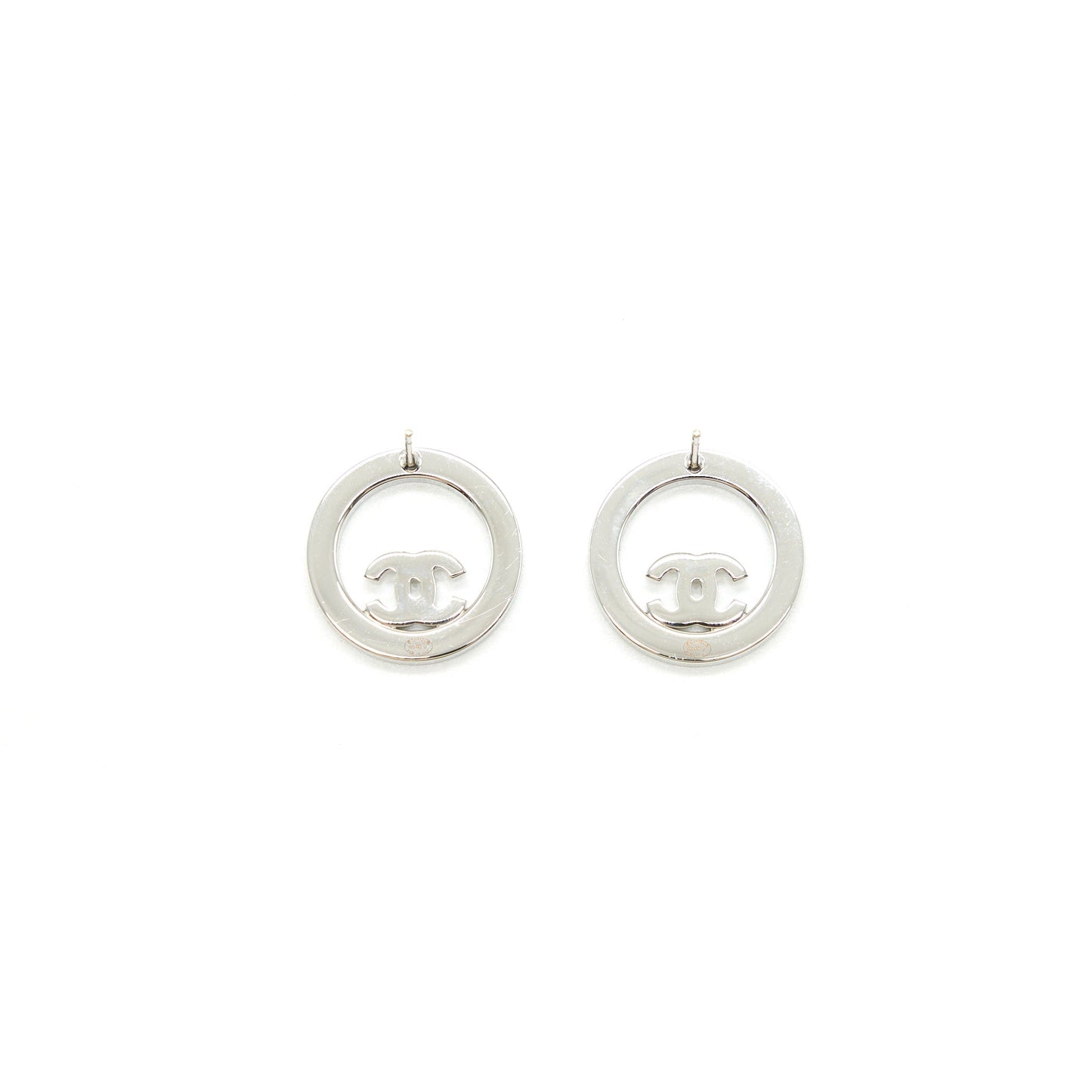 Chanel CC Round Earrings