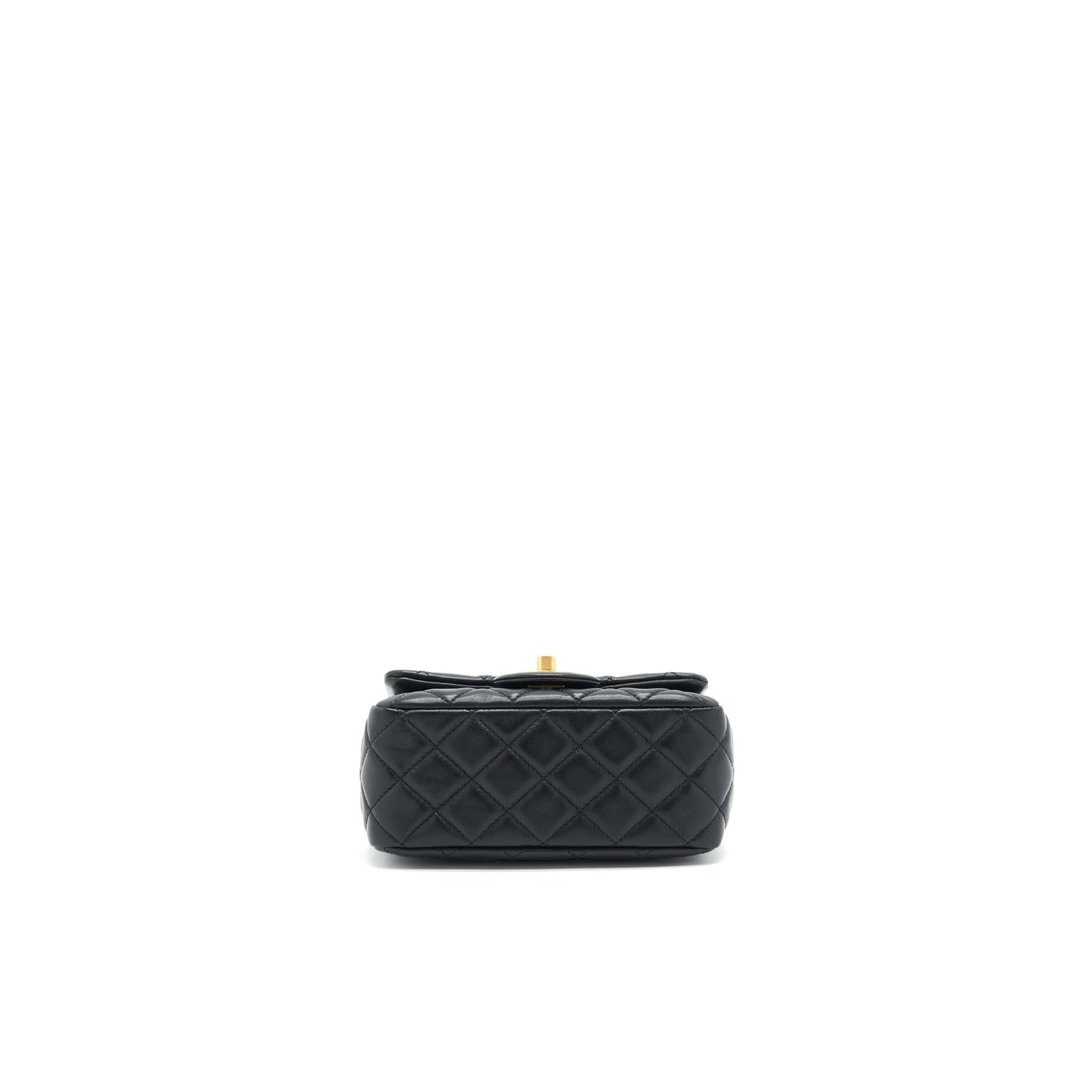 Chanel 21B pearl crush Square mini flap Bag black GHW (new version with microchip)