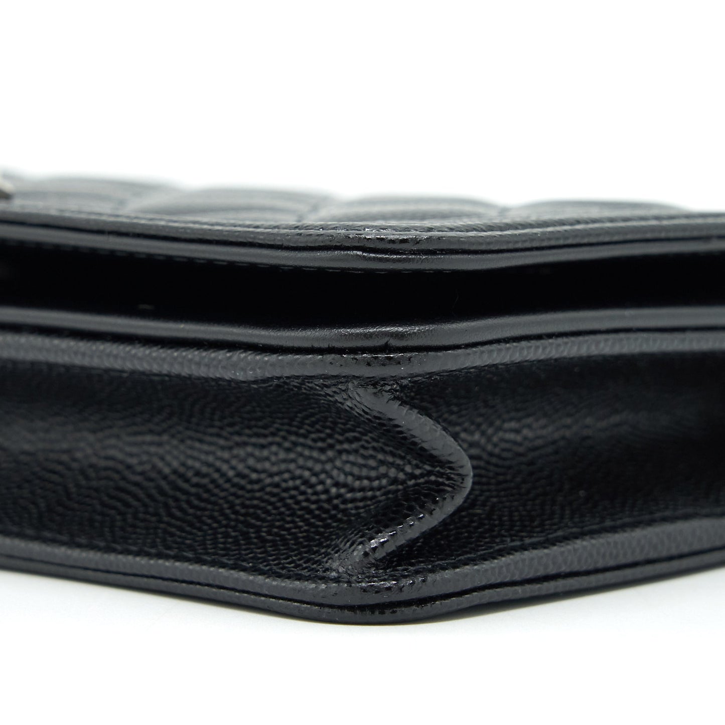 Chanel Boy Wallet On Chain Caviar Black Ruthenium Sliver Hardware (Microchip