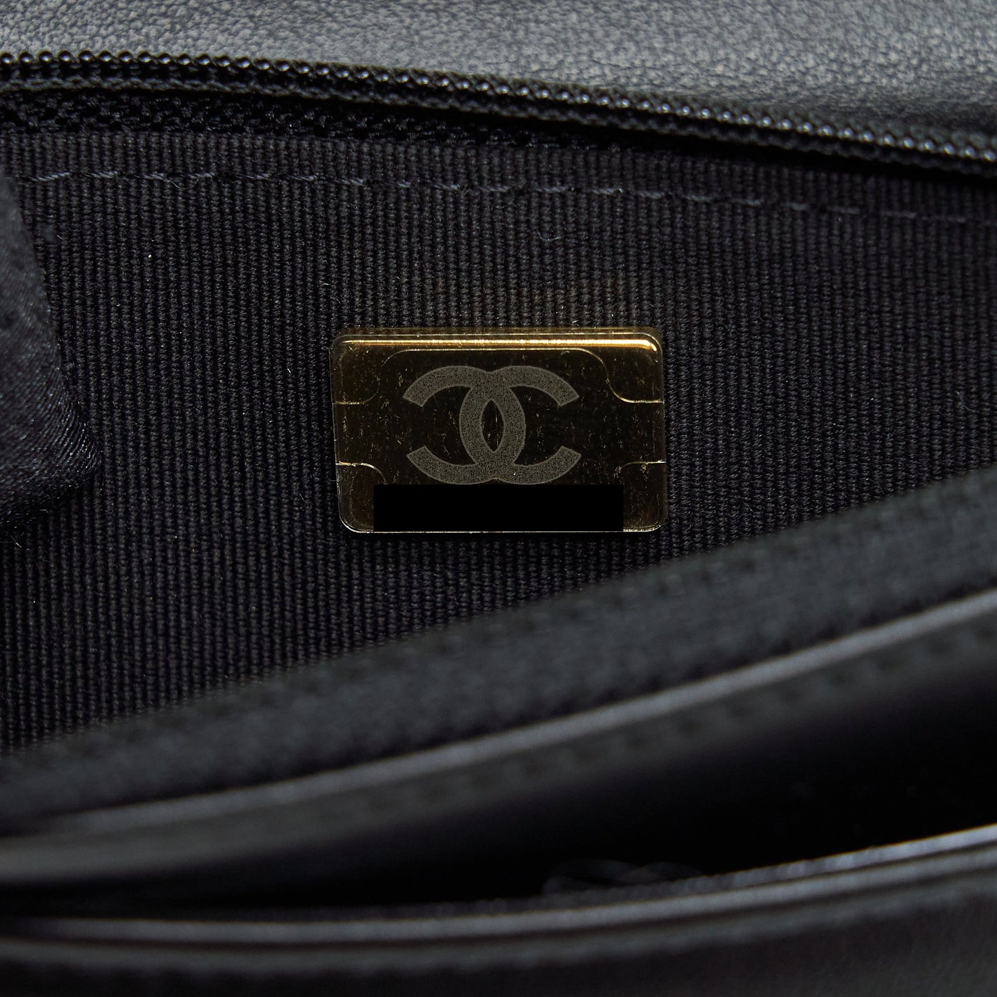 Chanel Boy Wallet On Chain Caviar Black Ruthenium Sliver Hardware (Microchip