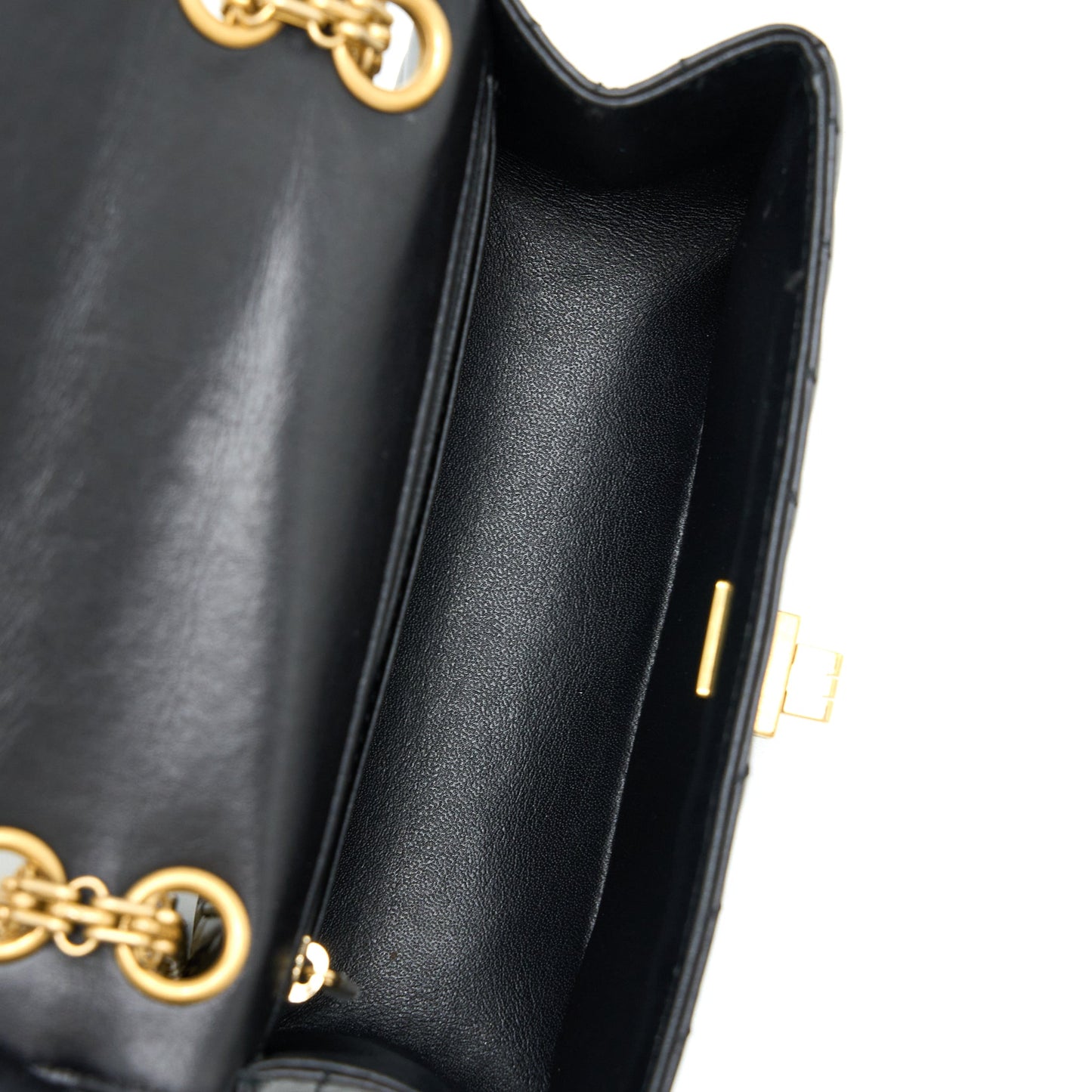 Chanel 2.55 Reissue Mini Chevron Flap Bag Aged Calfskin Black GHW