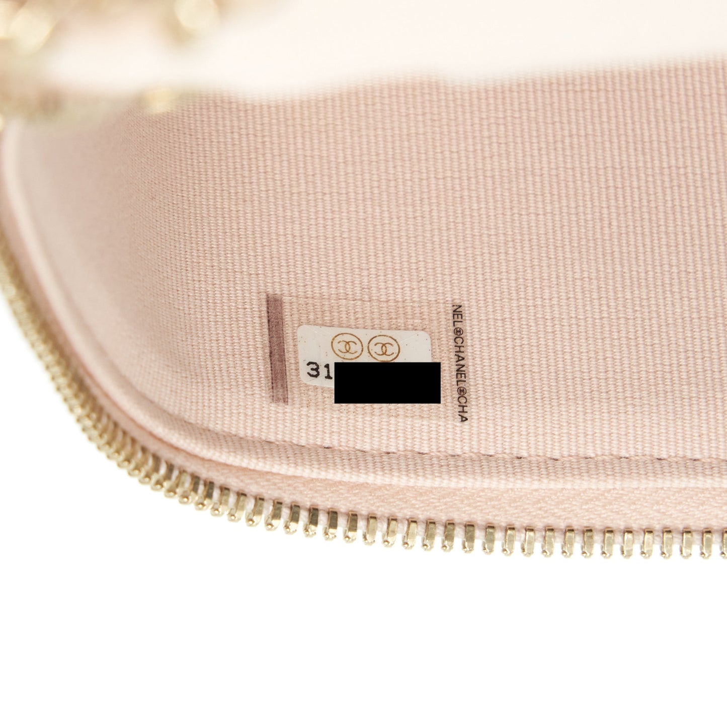 Chanel Long Vanity With Chain Caviar Beige LGHW