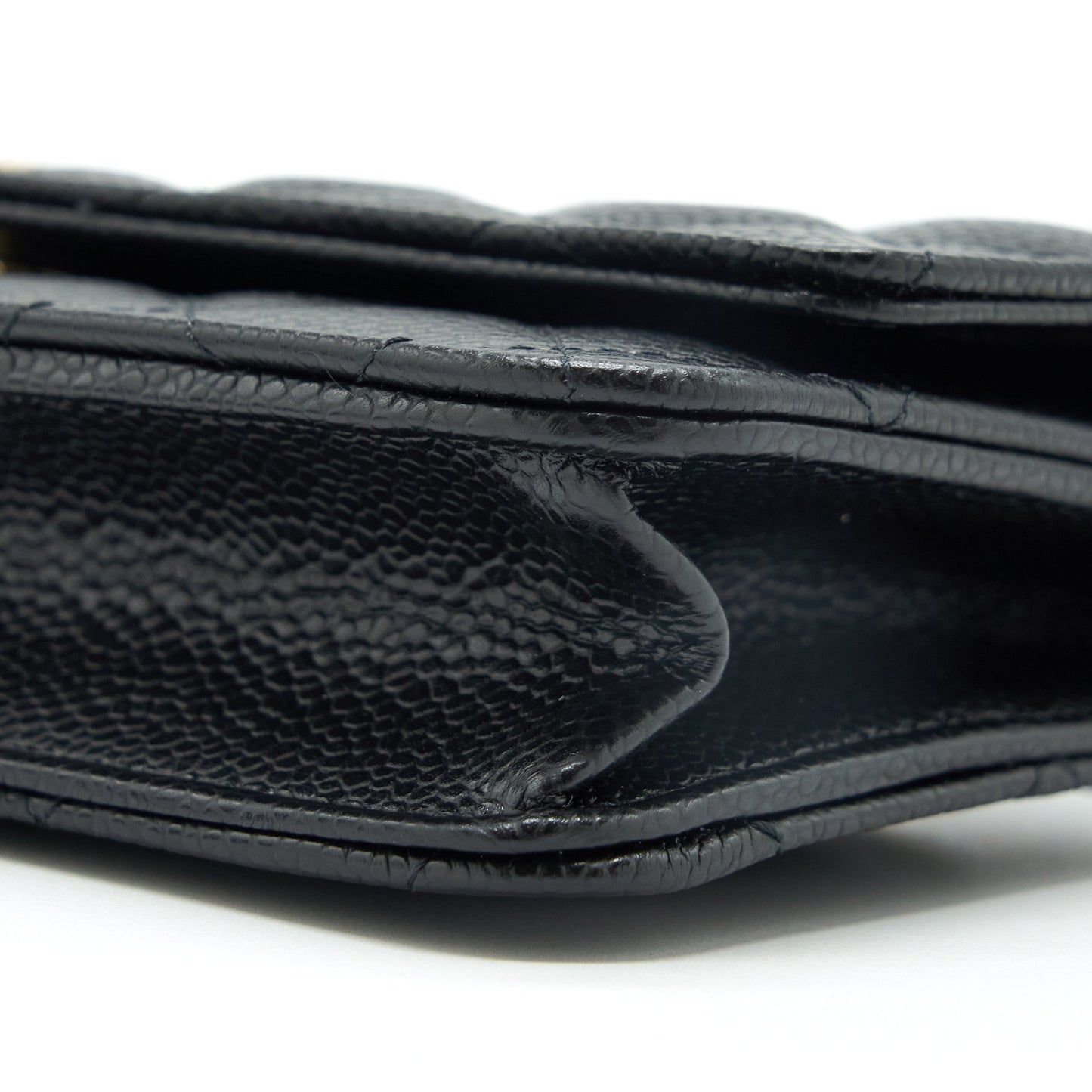 Chanel Classic Wallet On Chain Caviar Black GHW (Microchip)