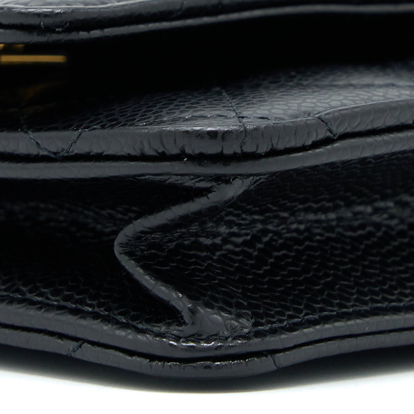 Chanel Classic Wallet On Chain Caviar Black GHW (Microchip)