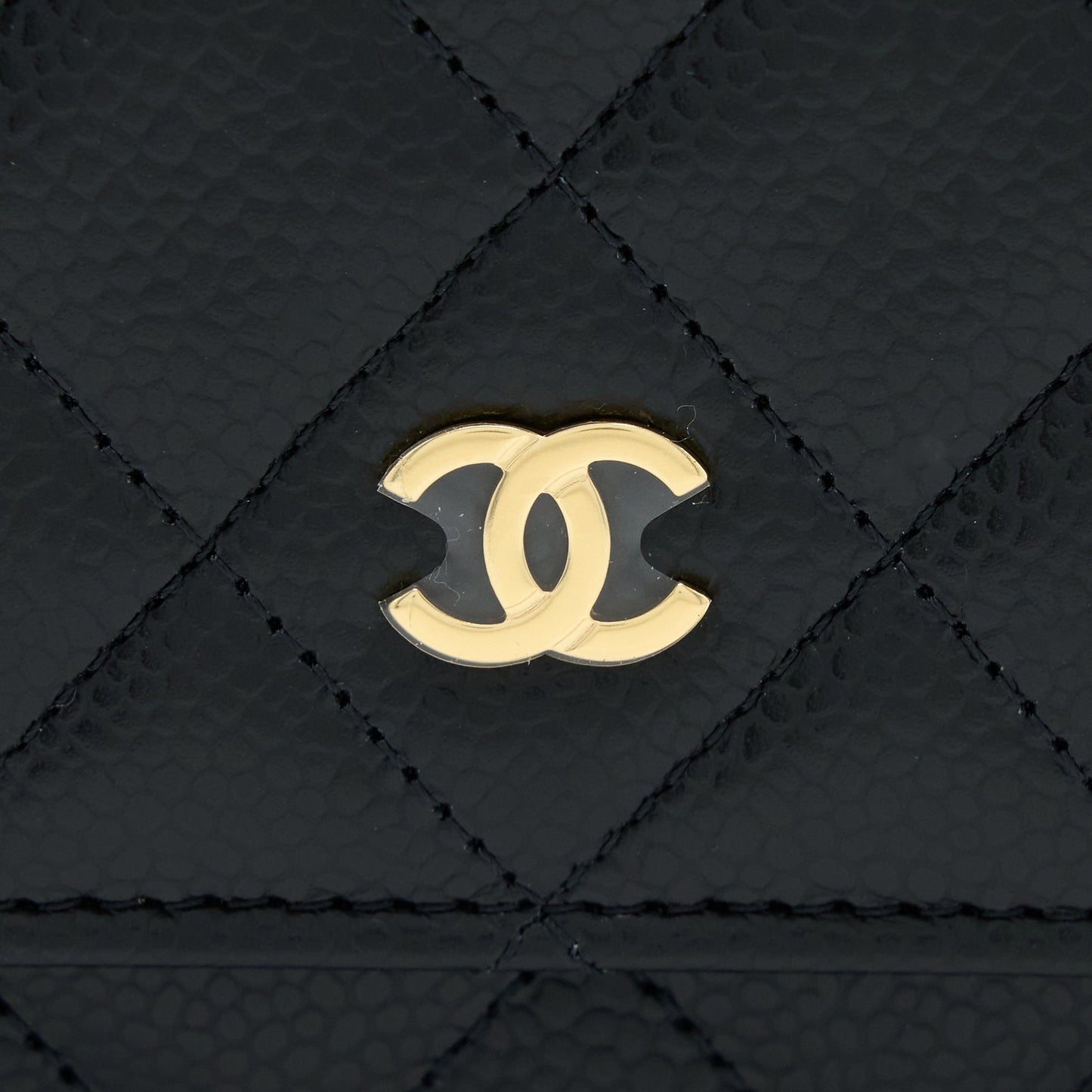 Chanel Classic Wallet On Chain Caviar Black GHW (Microchip)