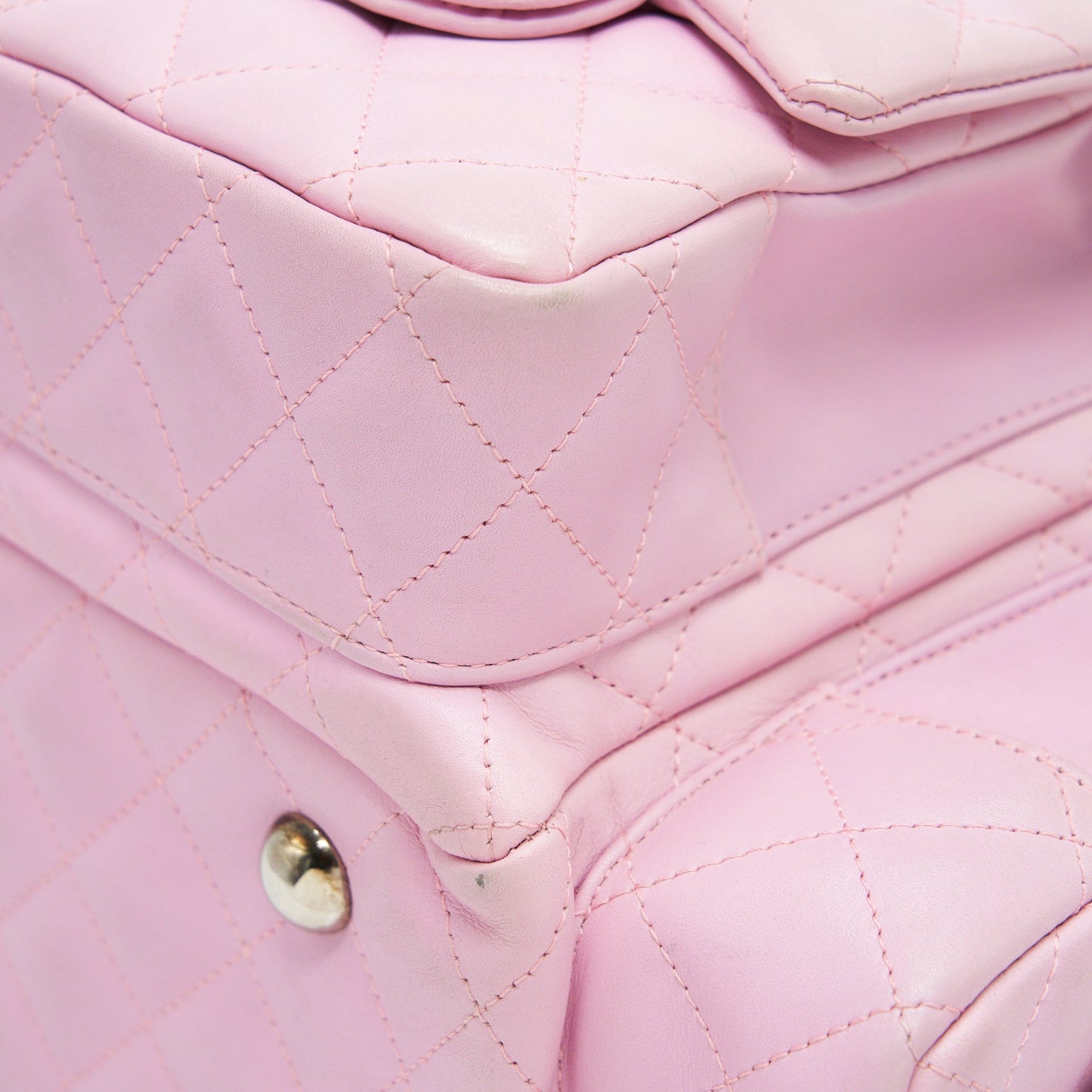 Chanel Cambon aligned Large Reporter Bag in Pink