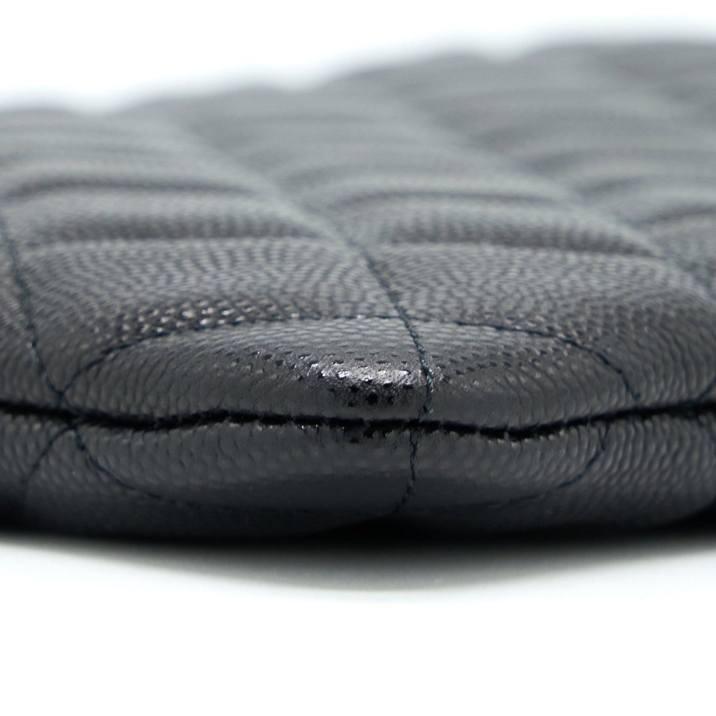 Chanel O Case Pouch Caviar Black LGHW