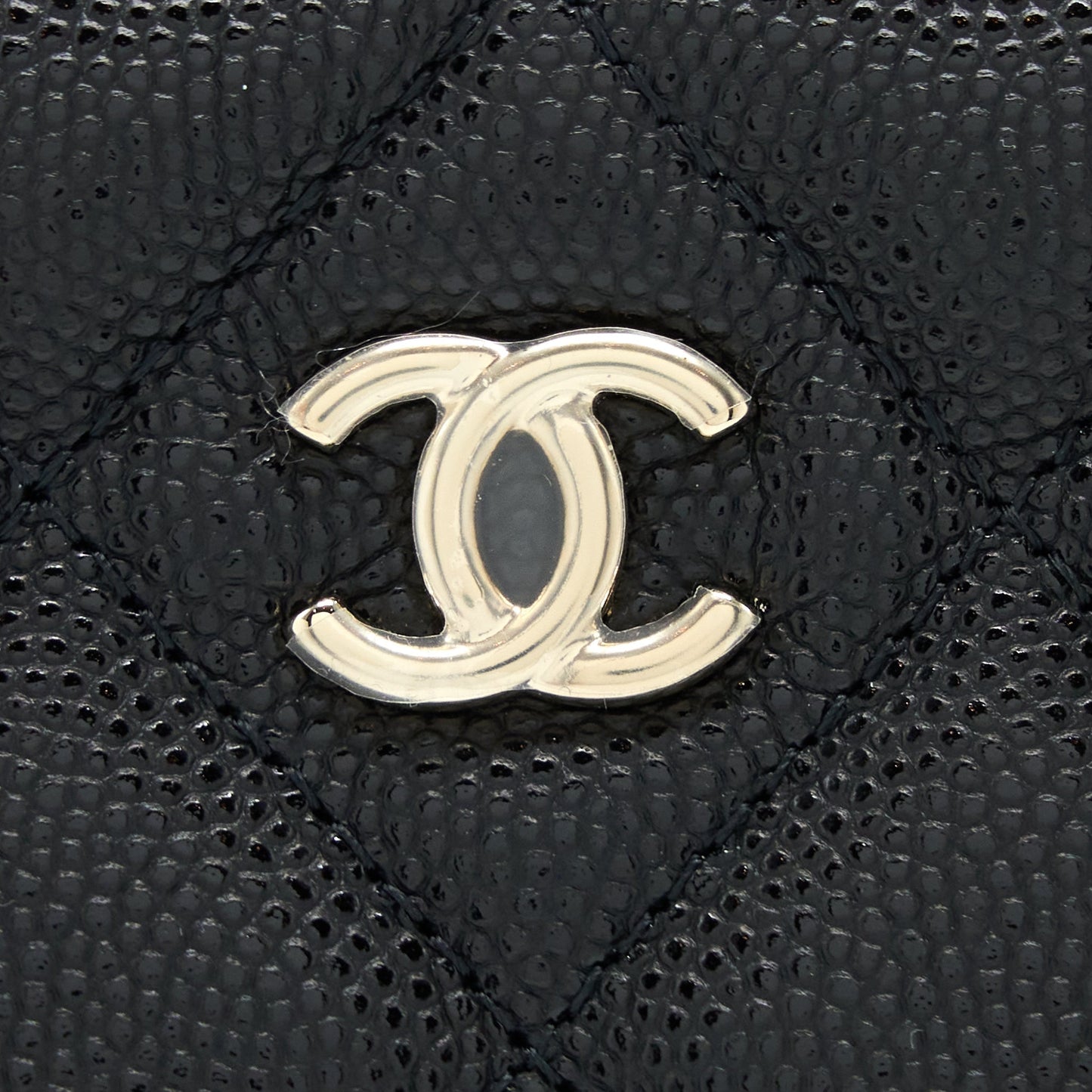 Chanel O Case Pouch Caviar Black LGHW