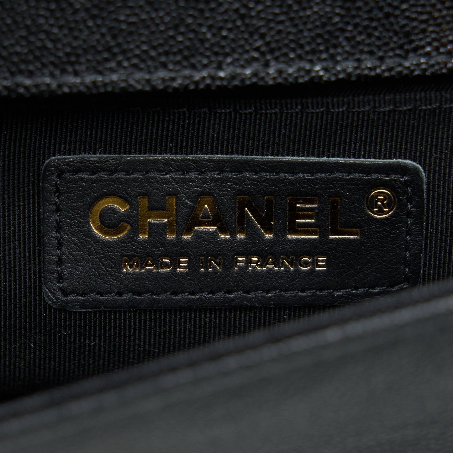 Chanel Small Boy Bag Chevron Caviar Black LGHW