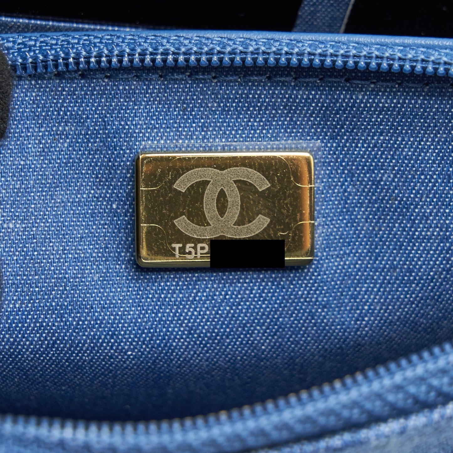 Chanel 22C Pearl Crush Wallet On Chain Denim GHW