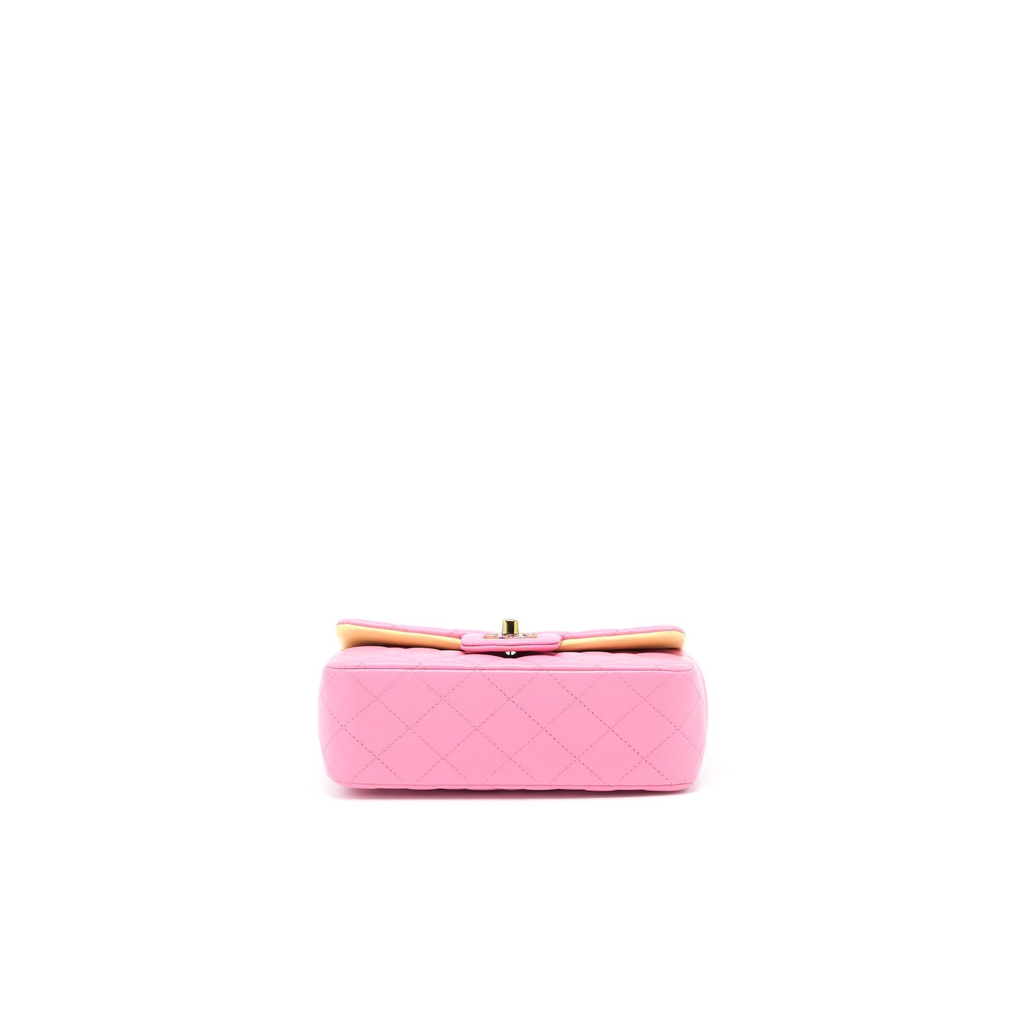 Chanel 21P Mini Rectangular Flag Bag Lambskin Pink With Multi Hardware