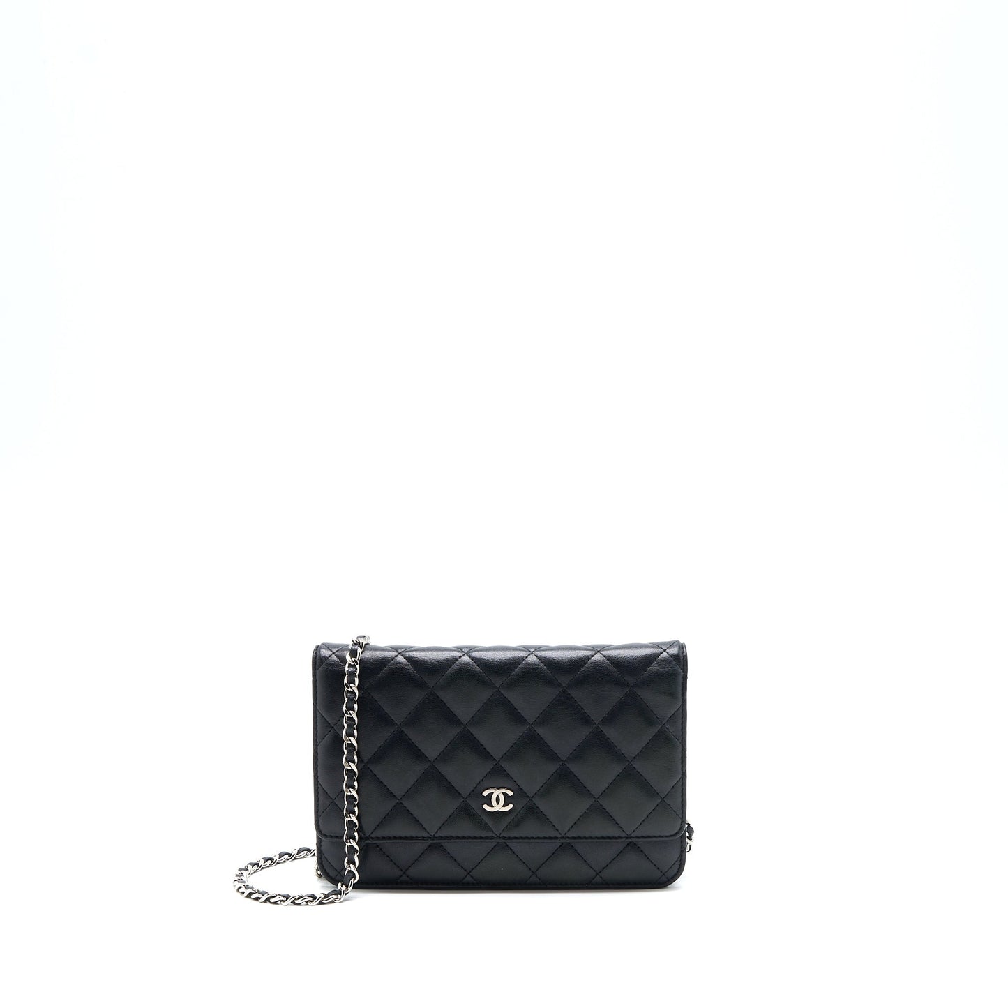 Chanel Classic Wallet On Chain Lambskin Black SHW