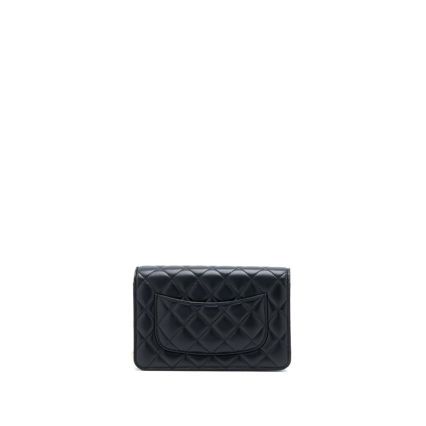 Chanel Pearl Crush Wallet on Chain Lambskin Black GHW (Microchip)