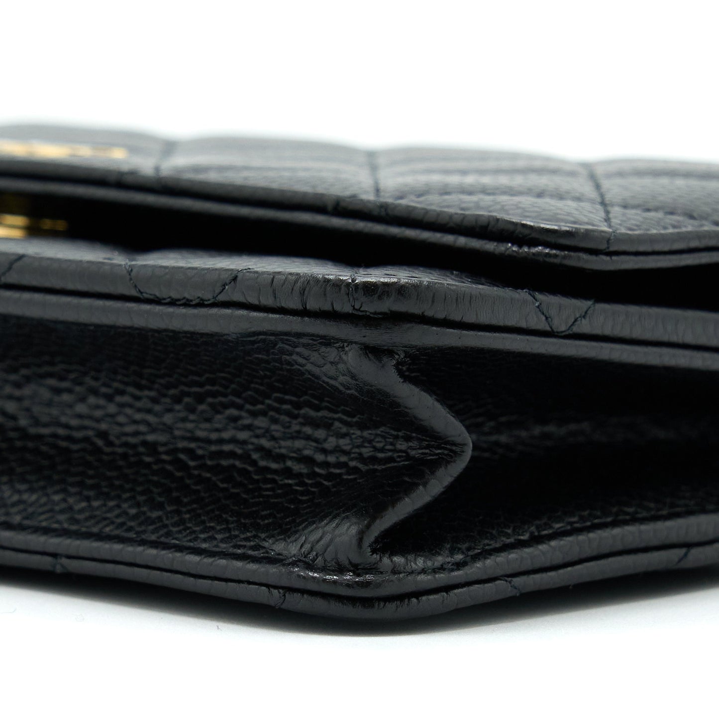 Chanel Classic Wallet On Chain Caviar Black GHW (Microchip)