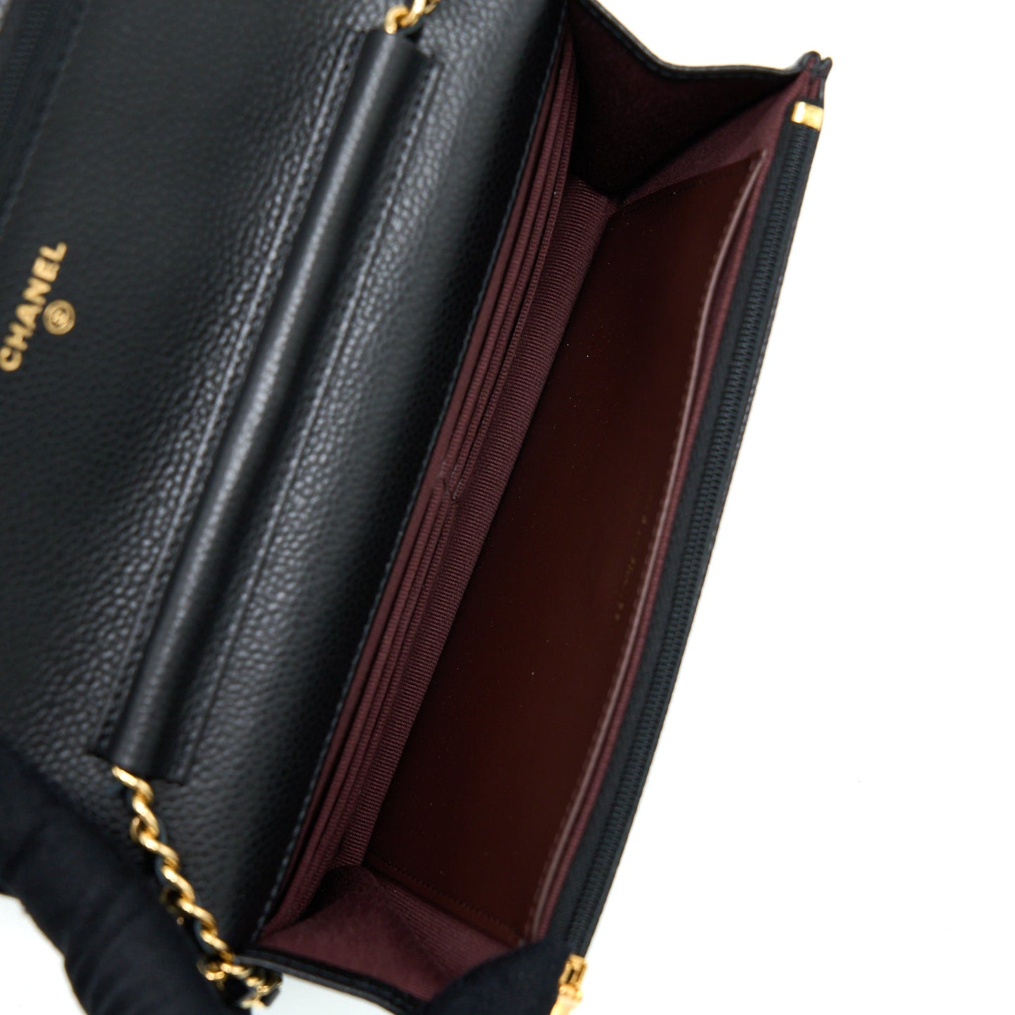 Chanel Classic Wallet On Chain Caviar Black GHW (Microchip)