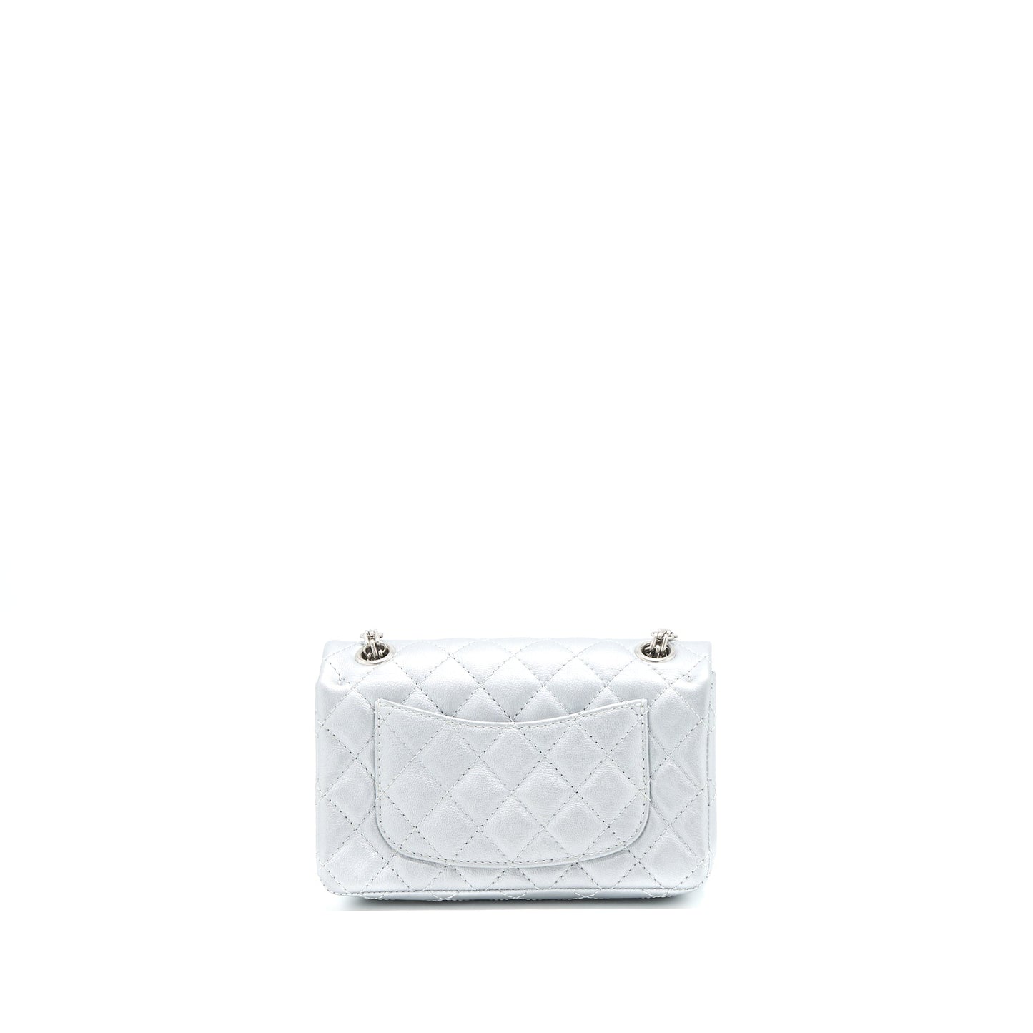Chanel Mini 2.55 Reissue Flap Bag Calfskin Light Grey SHW