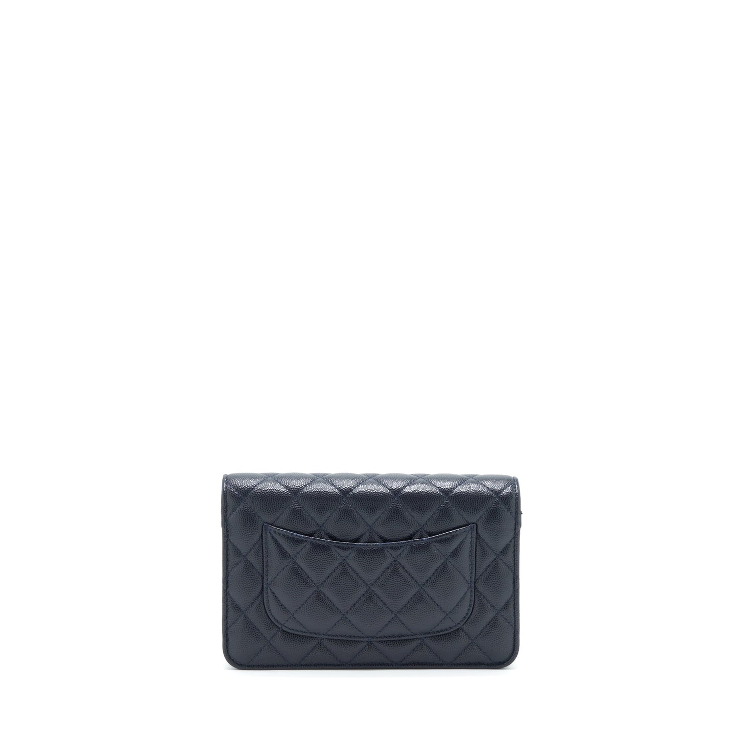 Chanel Classic Wallet On Chain Caviar Navy LGHW
