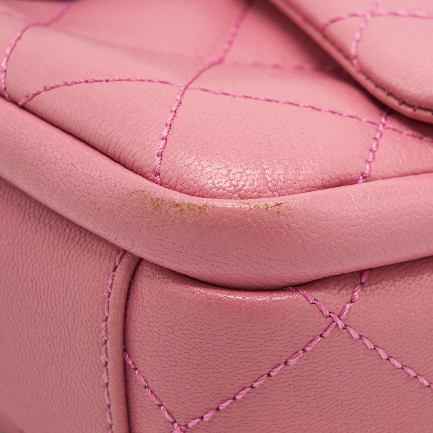 Chanel Quilted Flap Cross Body Bag Pink With Ruthenium Hardware