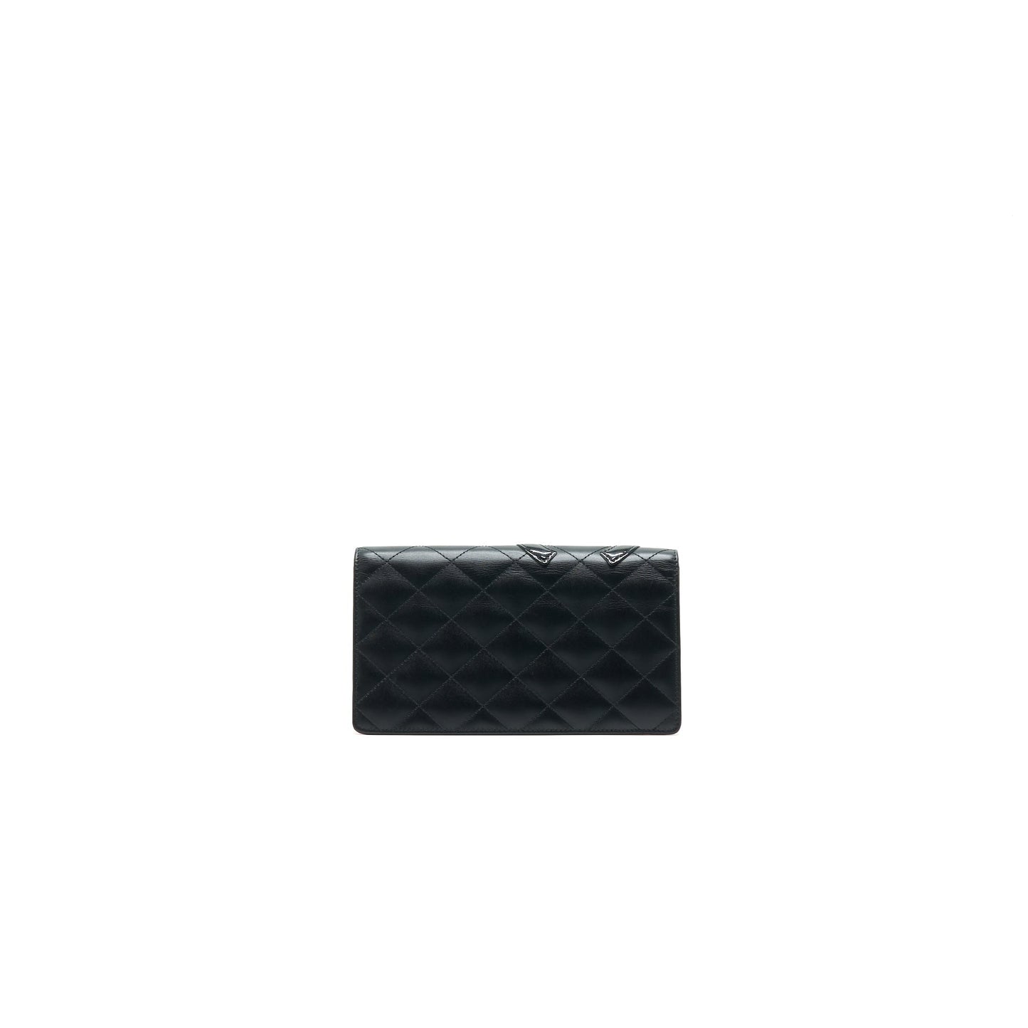 CHANEL Cambon Line Bifold Long Wallet Black