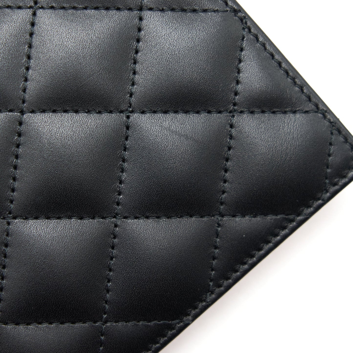 CHANEL Cambon Line Bifold Long Wallet Black