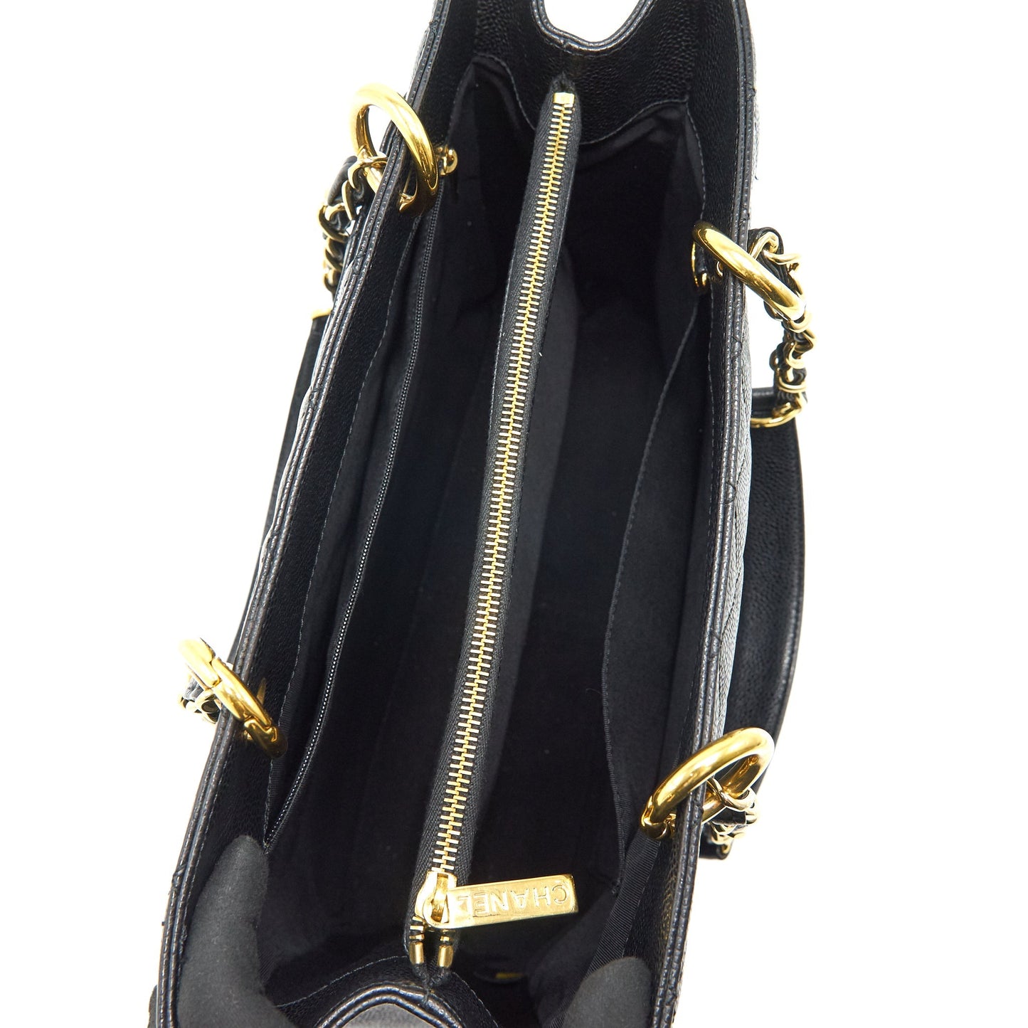 CHANEL CAVIAR GRAND SHOPPING TOTE GST BLACK