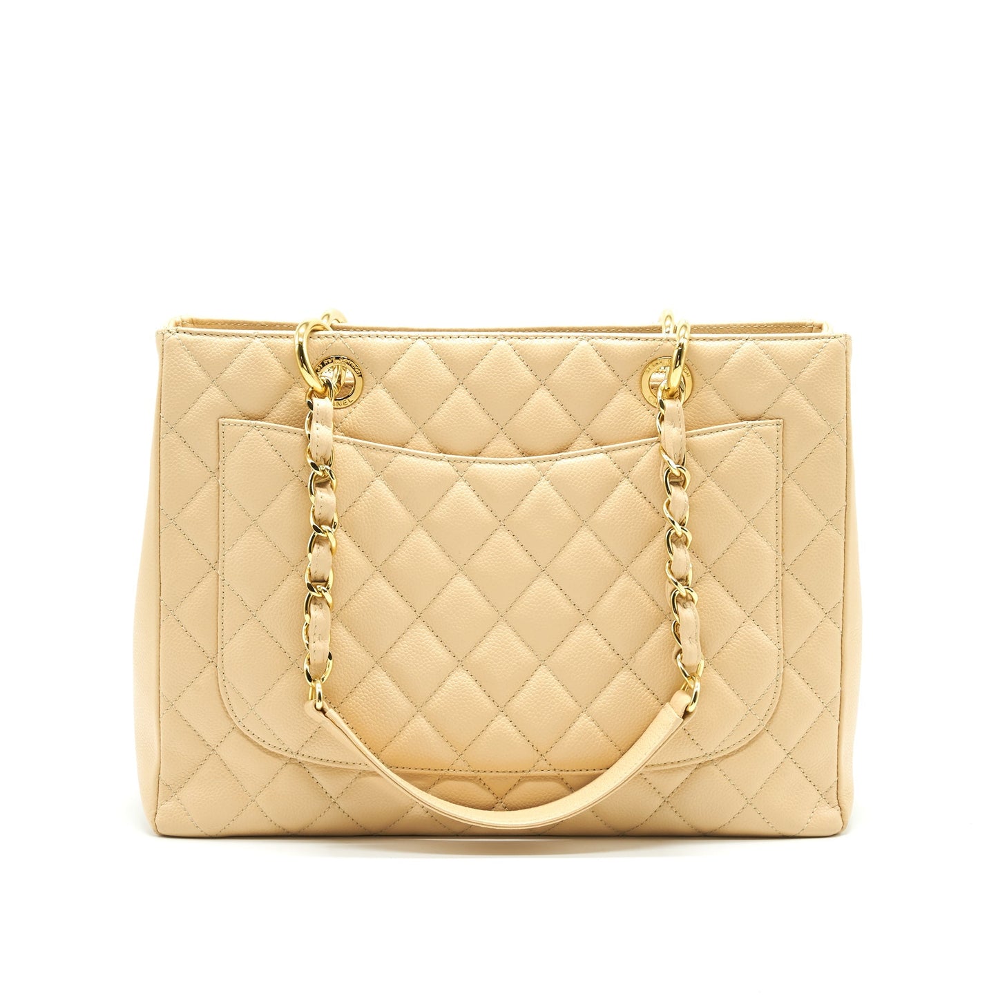 CHANEL CAVIAR GRAND SHOPPING TOTE GST BEIGE