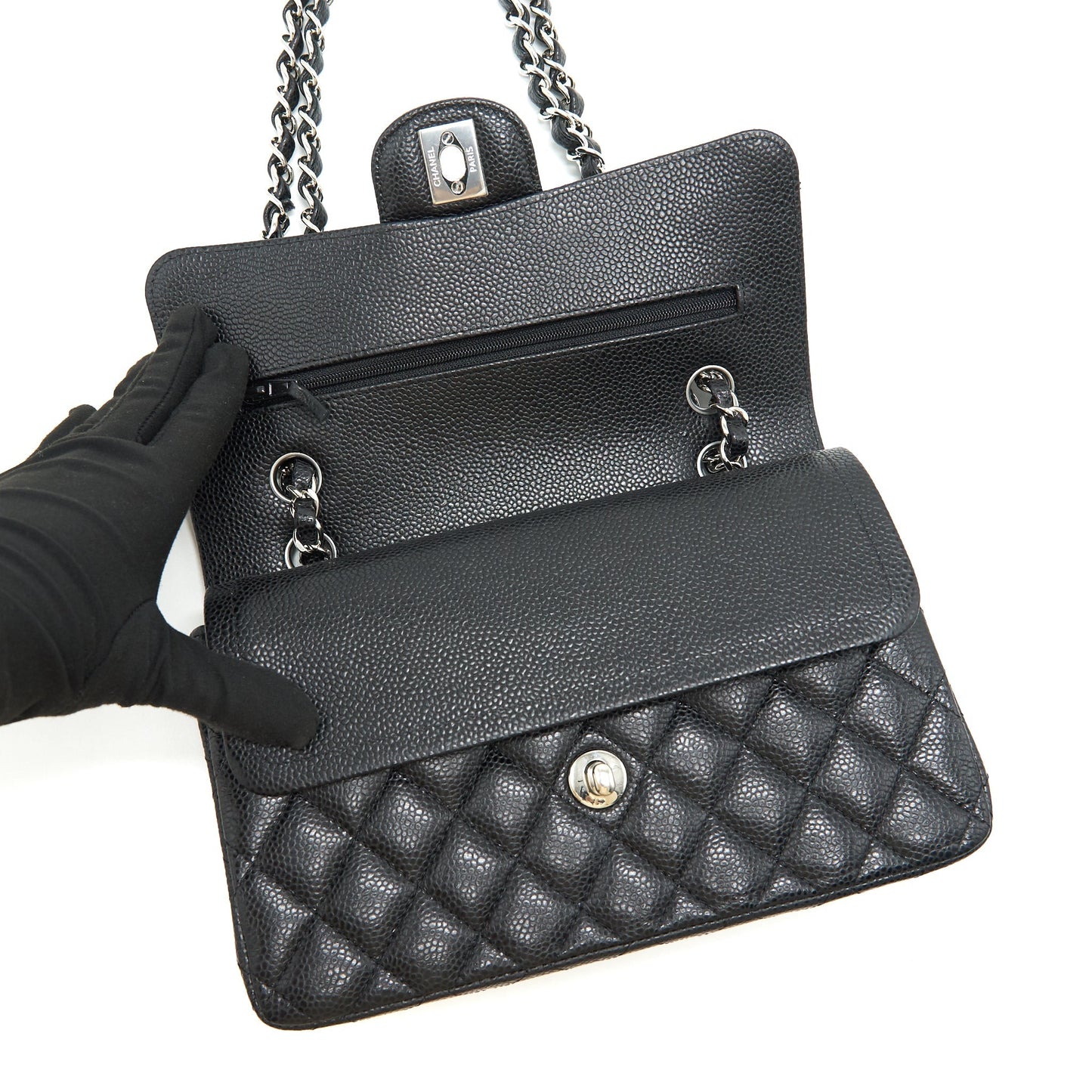 CHANEL CLASSIC SMALL DOUBLE FLAP CAVIAR