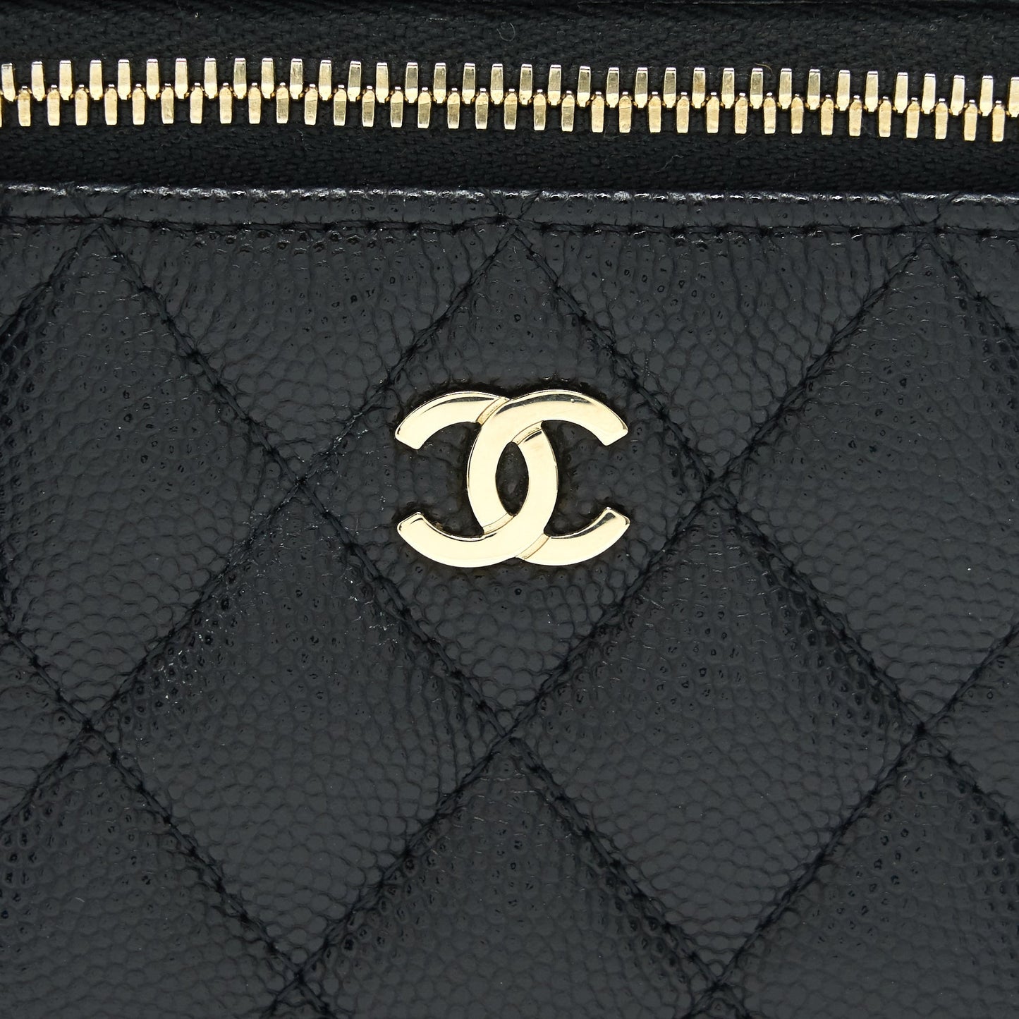 Chanel Long Vanity on Chain Caviar Black LGHW