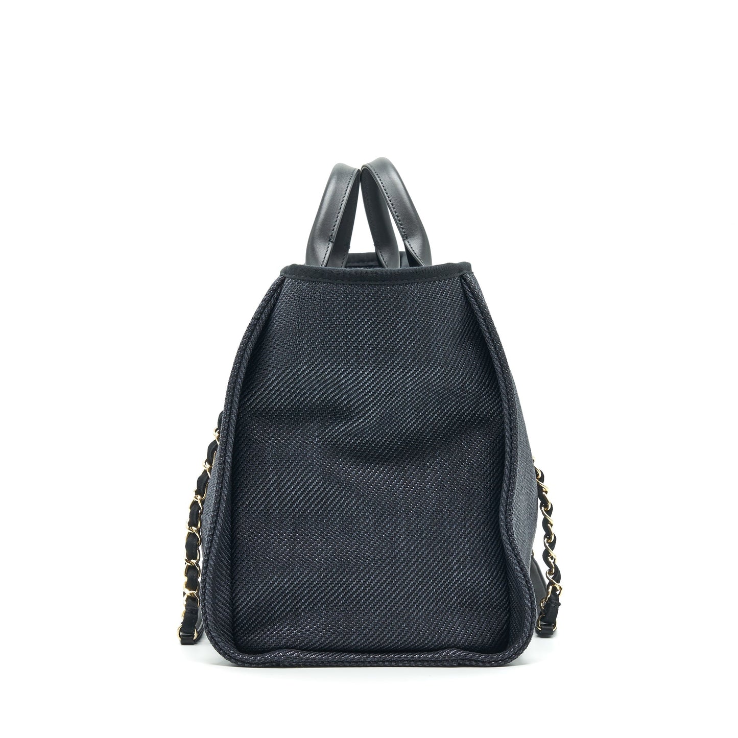 CHANEL MEDIUM DEAUVILLE TOTE IN BLACK GHW
