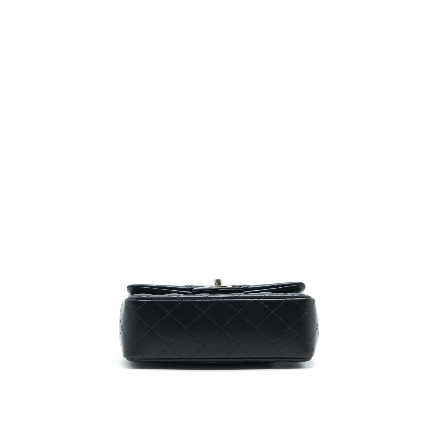 Chanel Mini Rectangular Flap Bag Lambskin Black LGHW(Microchip
