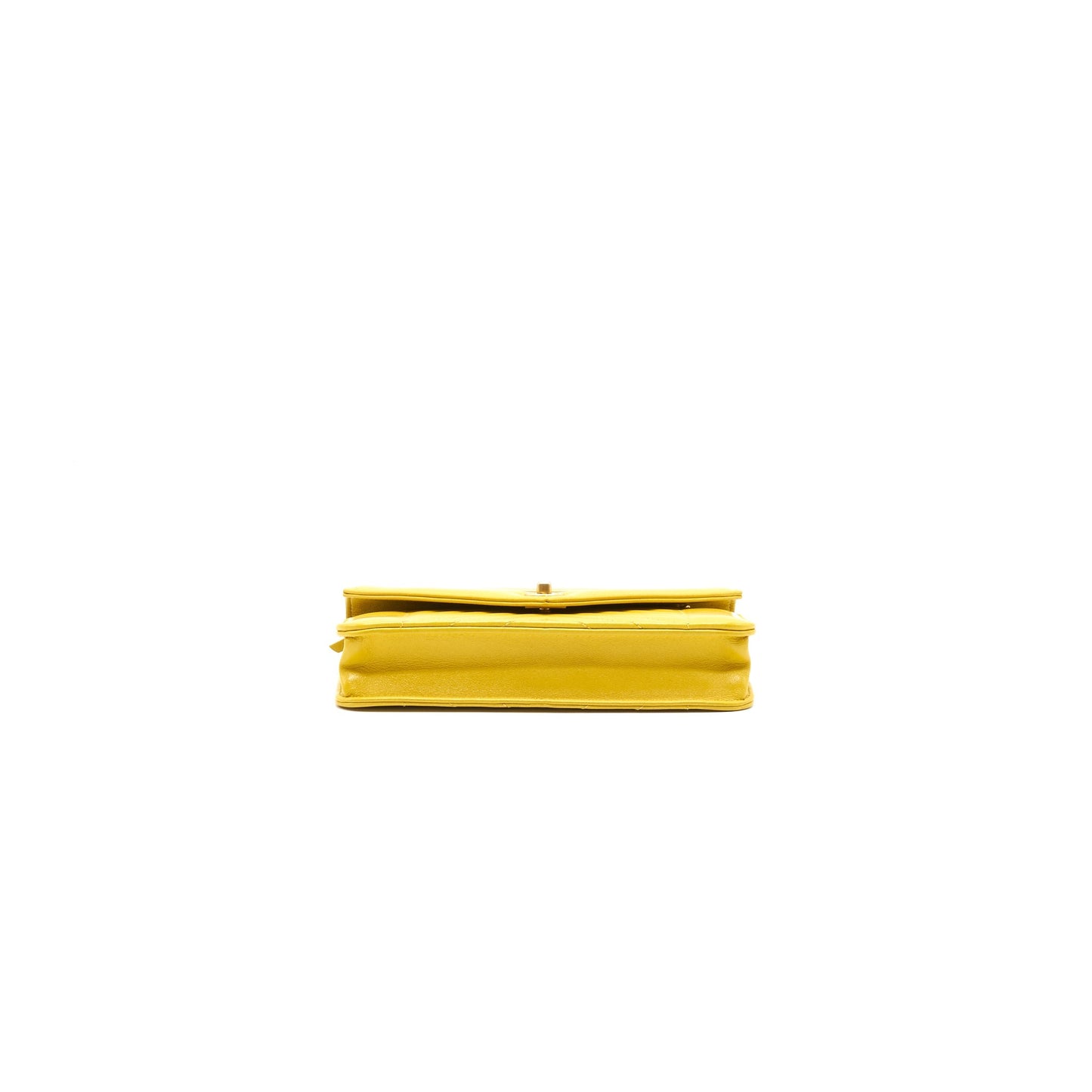 Chanel Seasonal Wallet On Chain Yellow