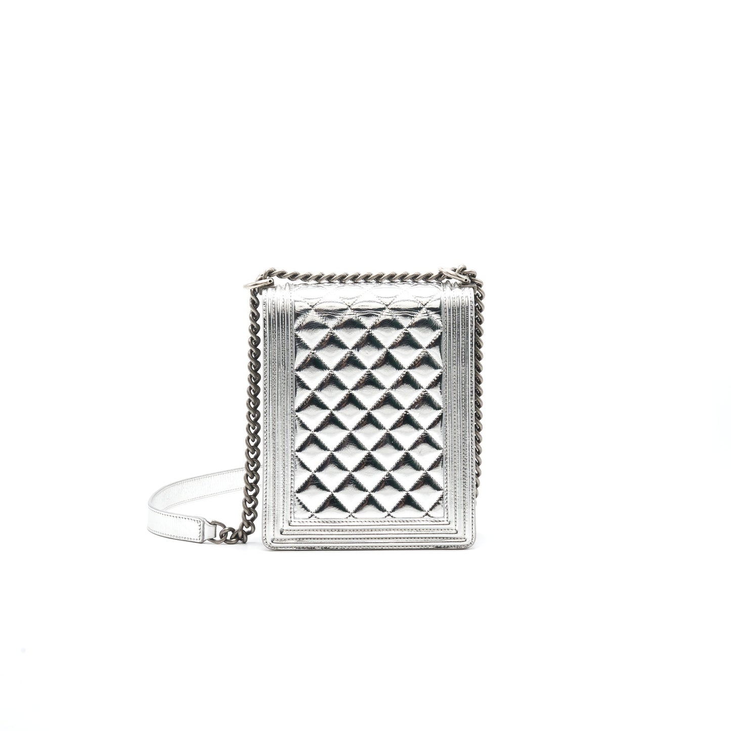 Chanel Boy Chanel Leboy Silver with Ruthenium Hardware