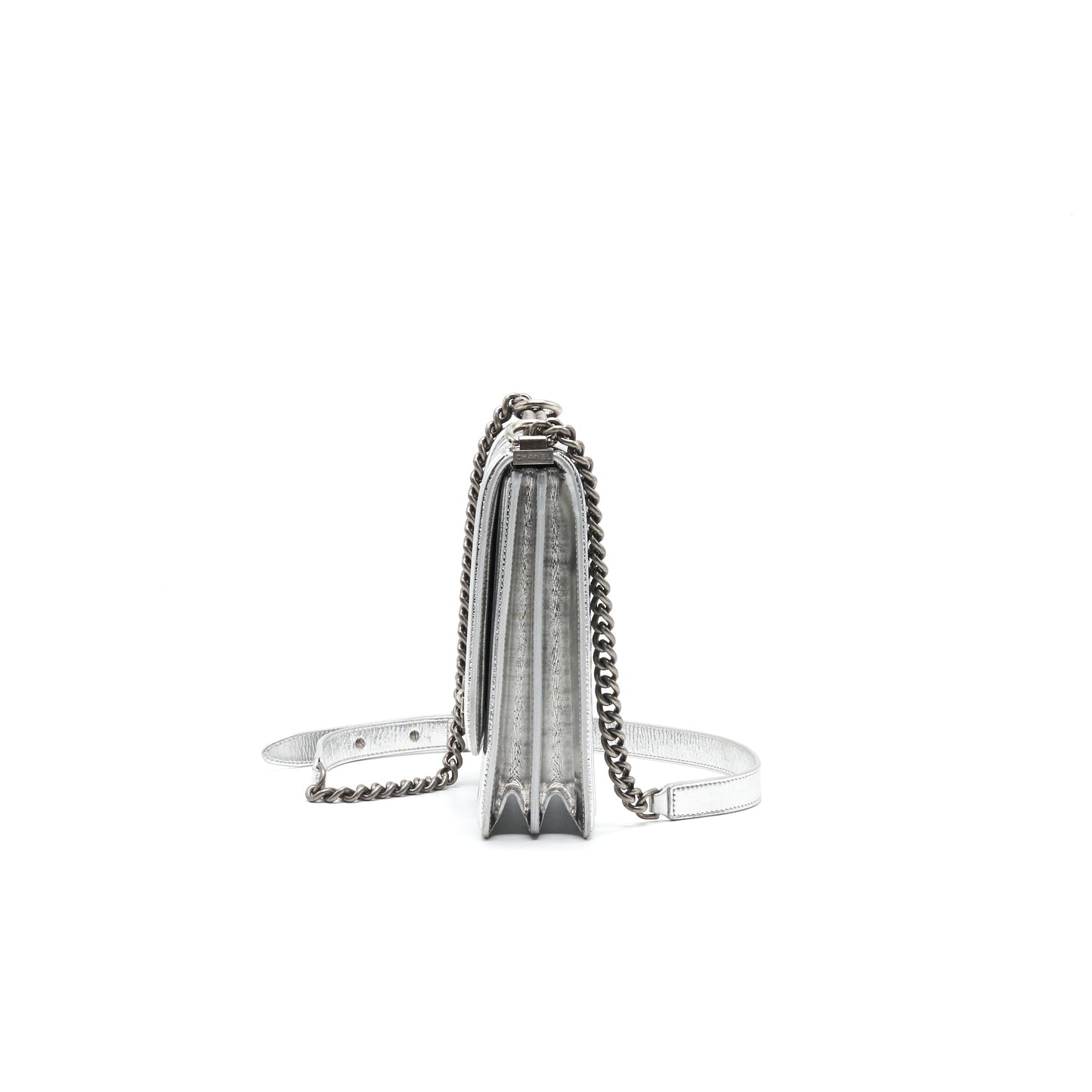 Chanel Boy Chanel Leboy Silver with Ruthenium Hardware