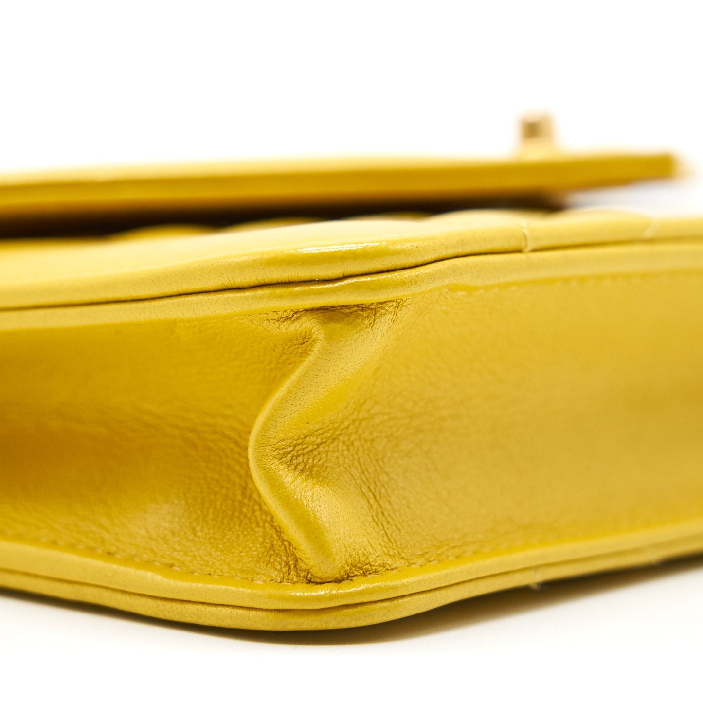 Chanel Seasonal Wallet On Chain Yellow