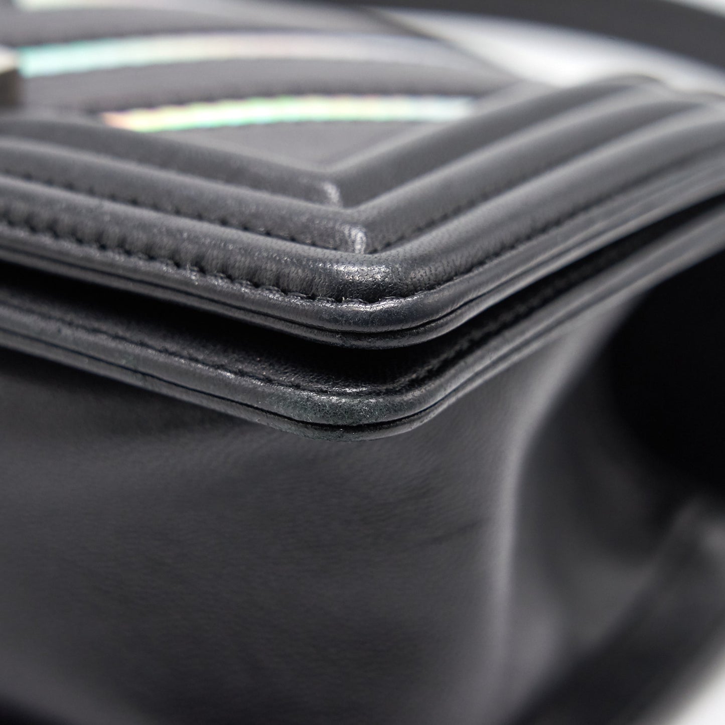 Chanel Small Chevron Le boy Lambskin Black