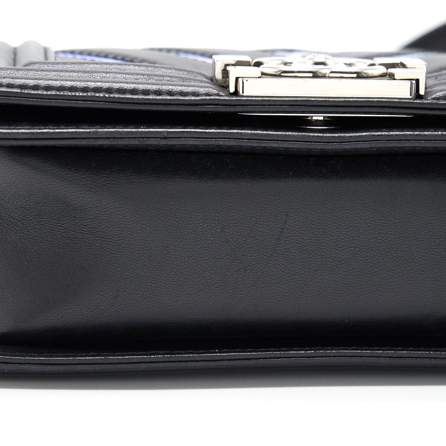 Chanel Small Chevron Le boy Lambskin Black
