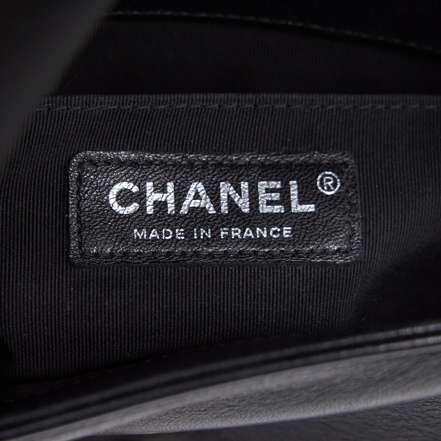 Chanel Small Chevron Le boy Lambskin Black