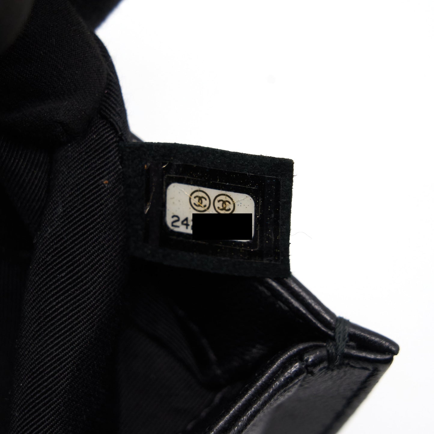 Chanel Small Chevron Le boy Lambskin Black