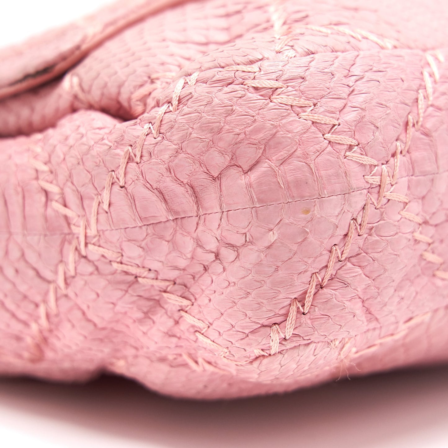 Chanel Python Skin Flap Bag Pink