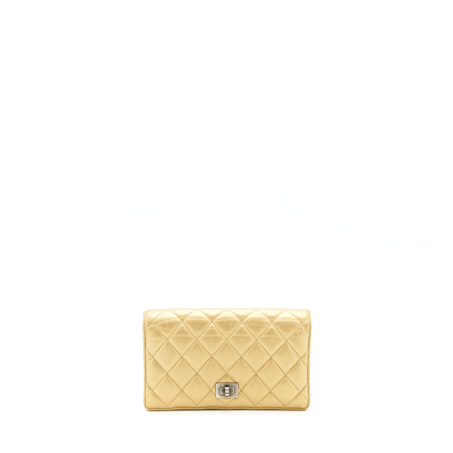 Chanel Quilted 2.55 Wallet Calfskin Gold Ruthenium Sliver Hardware