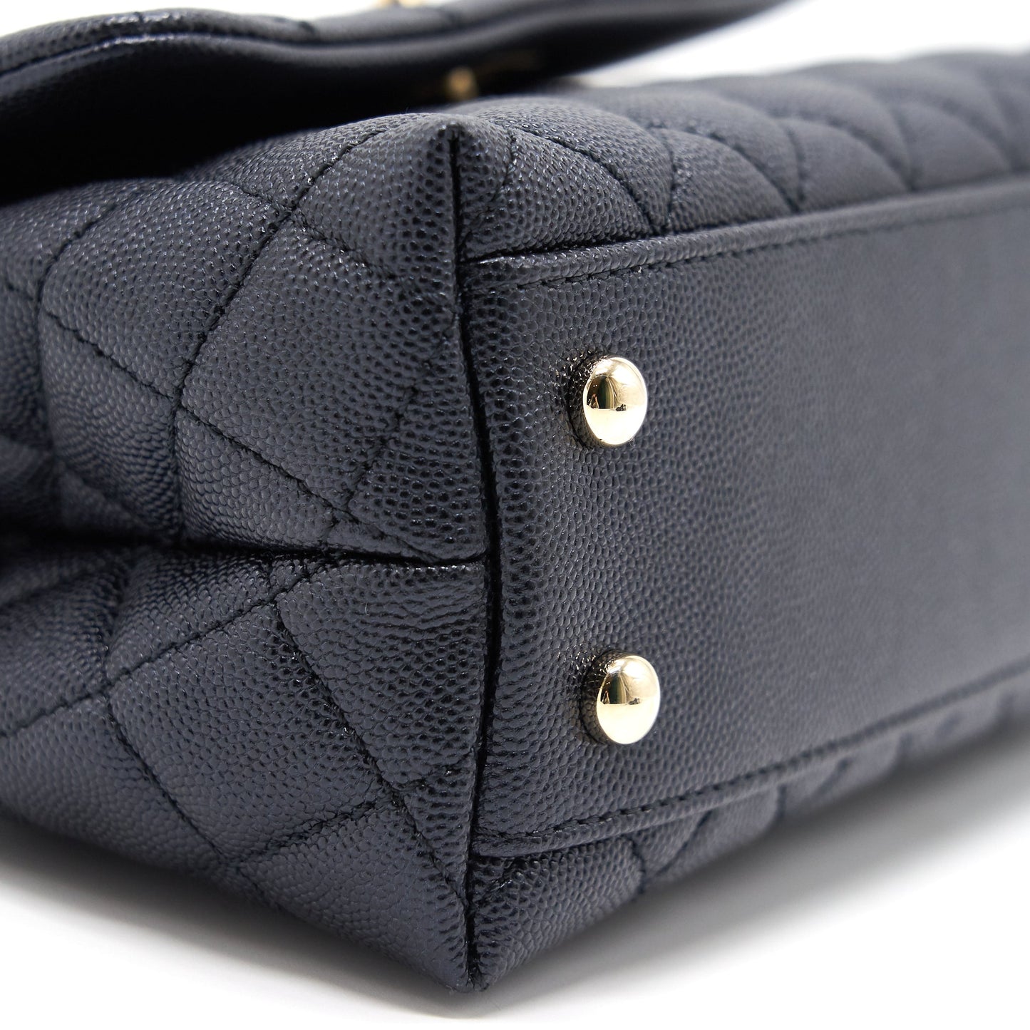 Chanel Mini Coco Handle Iridescent Navy LGHW