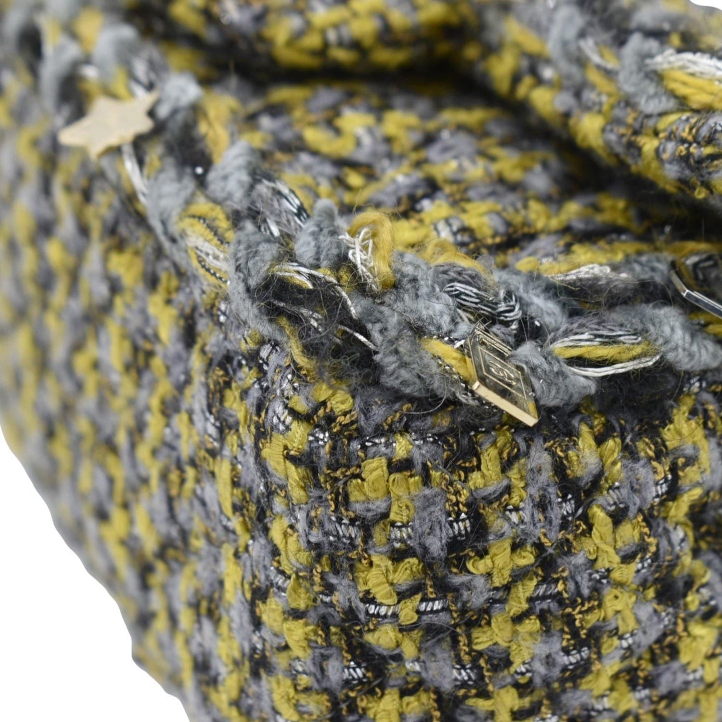 CHANEL Braided Charms Tweed Small Flap Crossbody Bag Multicolor