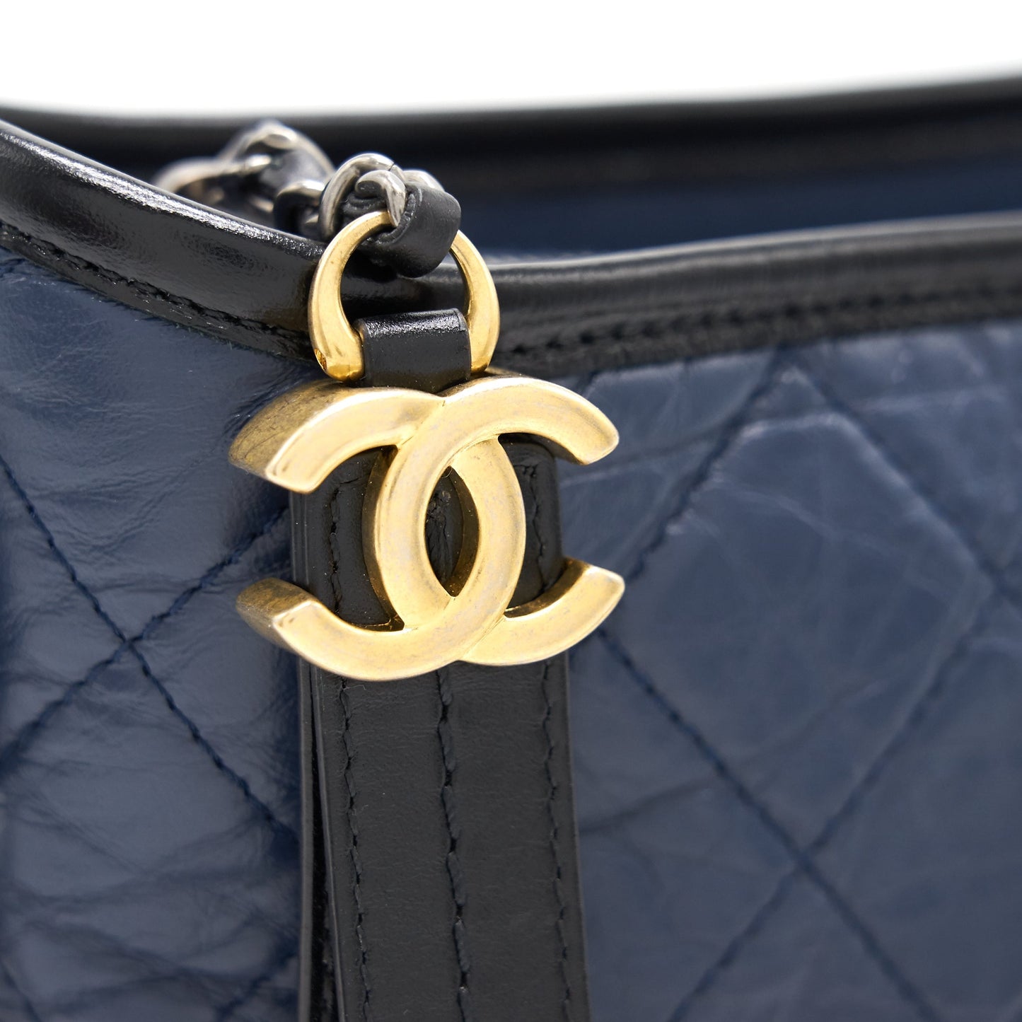 CHANEL SMALL GABRIELLE HOBO BAG NAVY/ BLACK