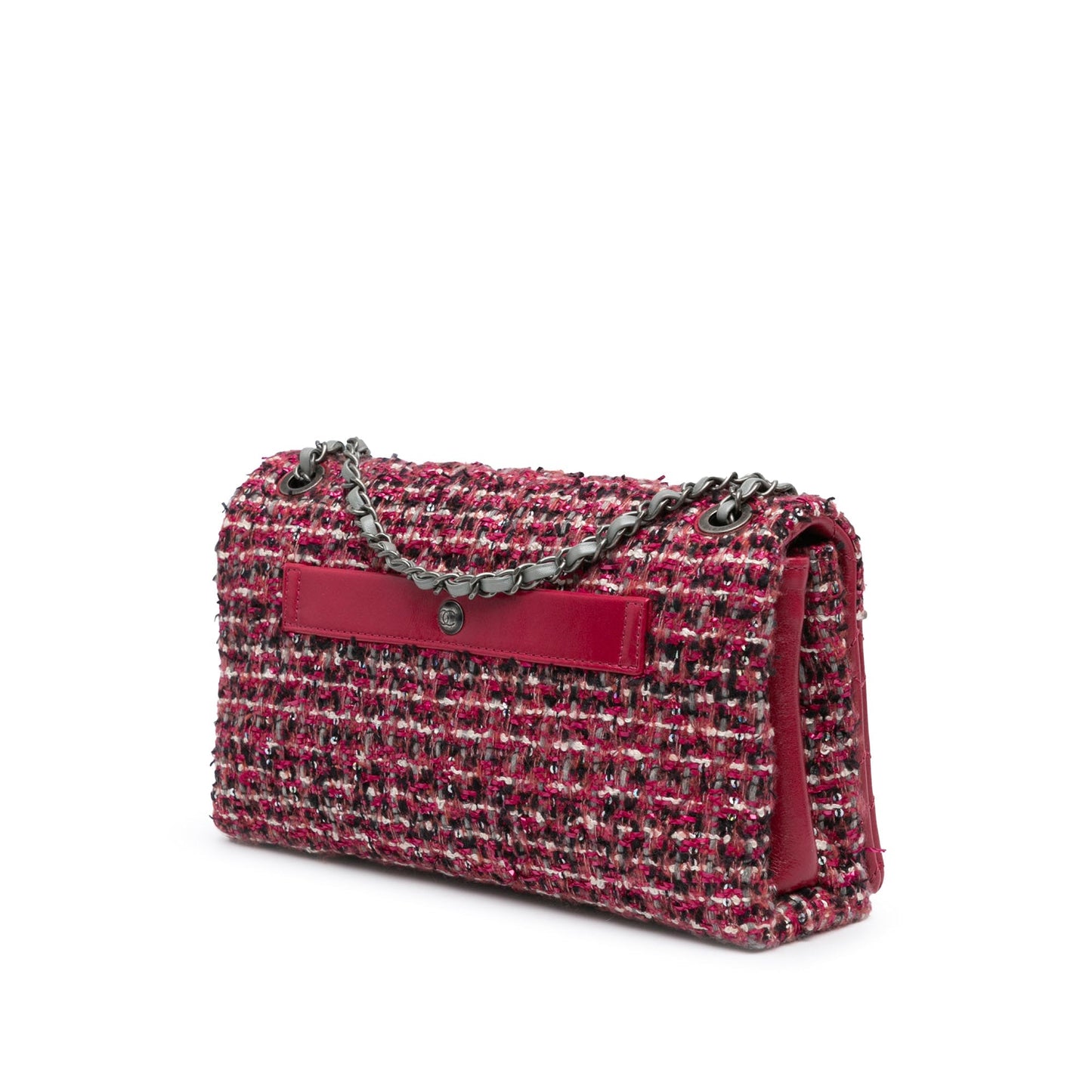 Chanel Sac CC Lambskin and Tweed Flap
