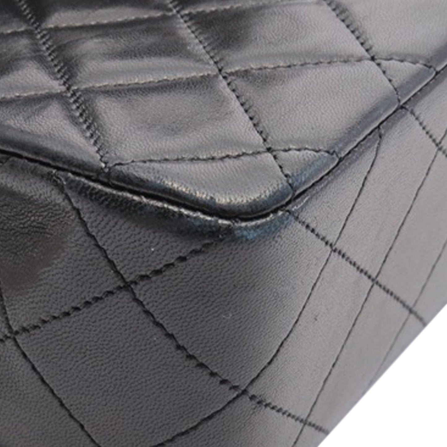 Black Chanel Small Classic Lambskin Double Flap Shoulder Bag